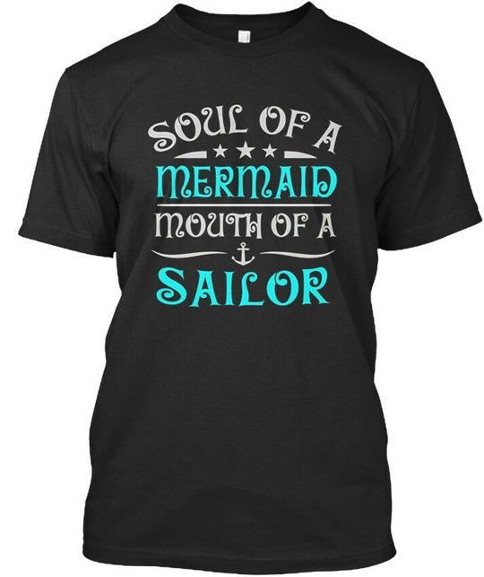 Soul Of A Mermaid Mouth Sailor - Premium T-Shirt Made in the USA Size S to 5XL gallery