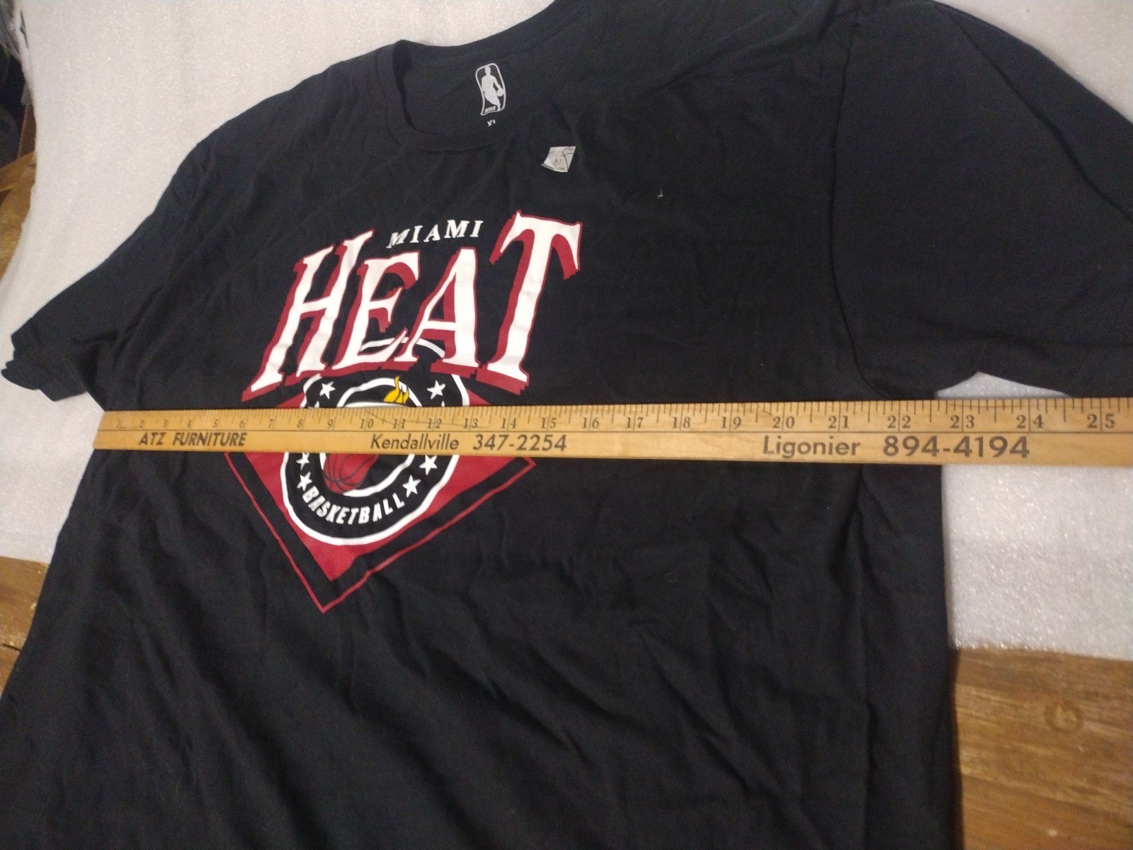 MBA Miami Heat Basketball T-shirt Men X-LG Black Short Sleeve New W/out Tag #72 gallery
