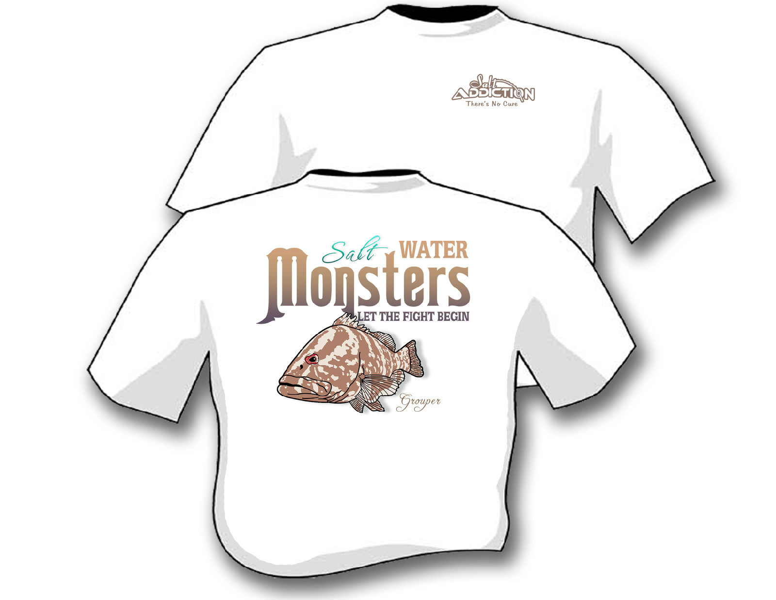 Salt Addiction Fishing t shirt,Saltwater shirt,Ocean,Grouper,reel,life,rod gallery