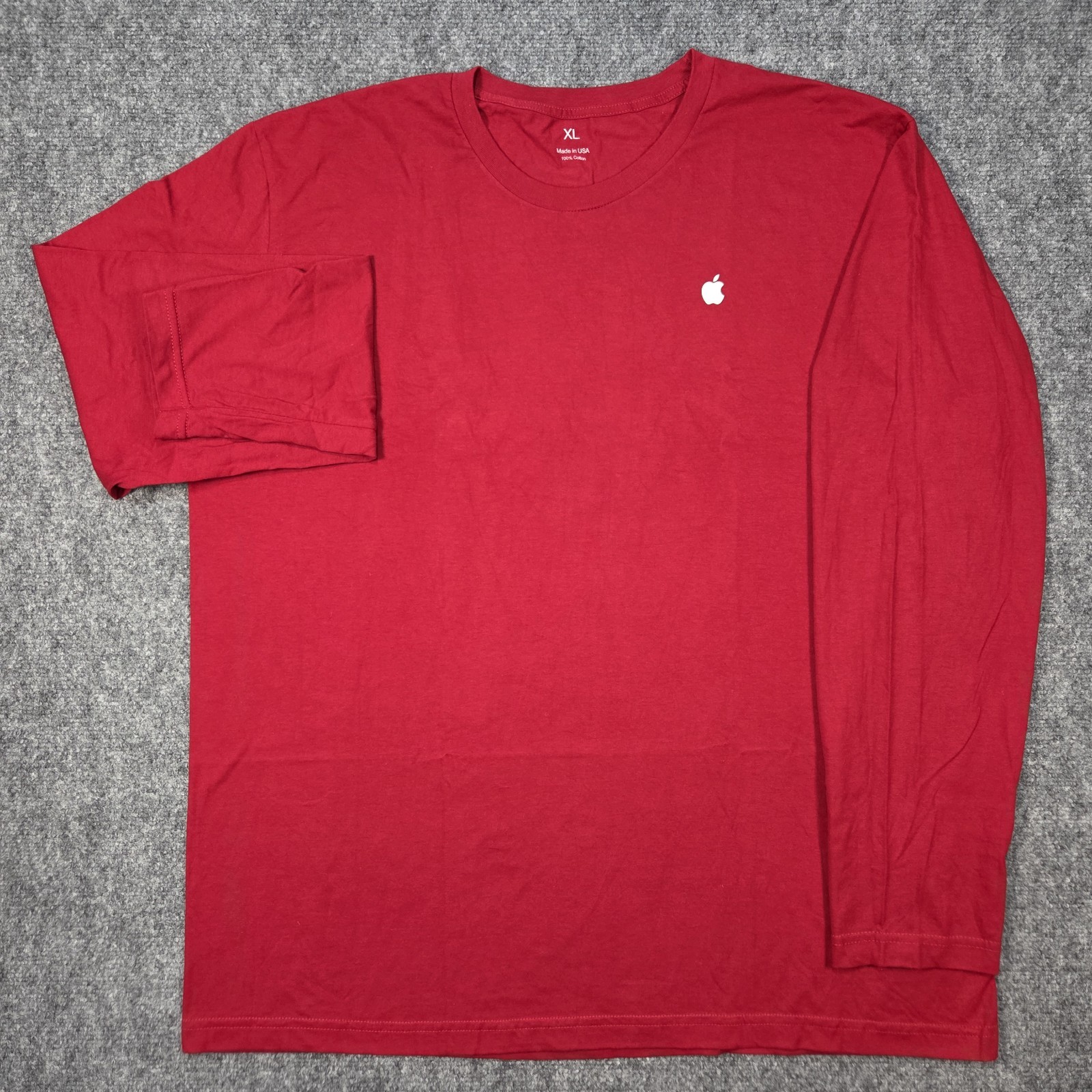Apple Store Employee T-Shirt Mens XL Uniform Logo Red Long Sleeve Mac Macintosh gallery