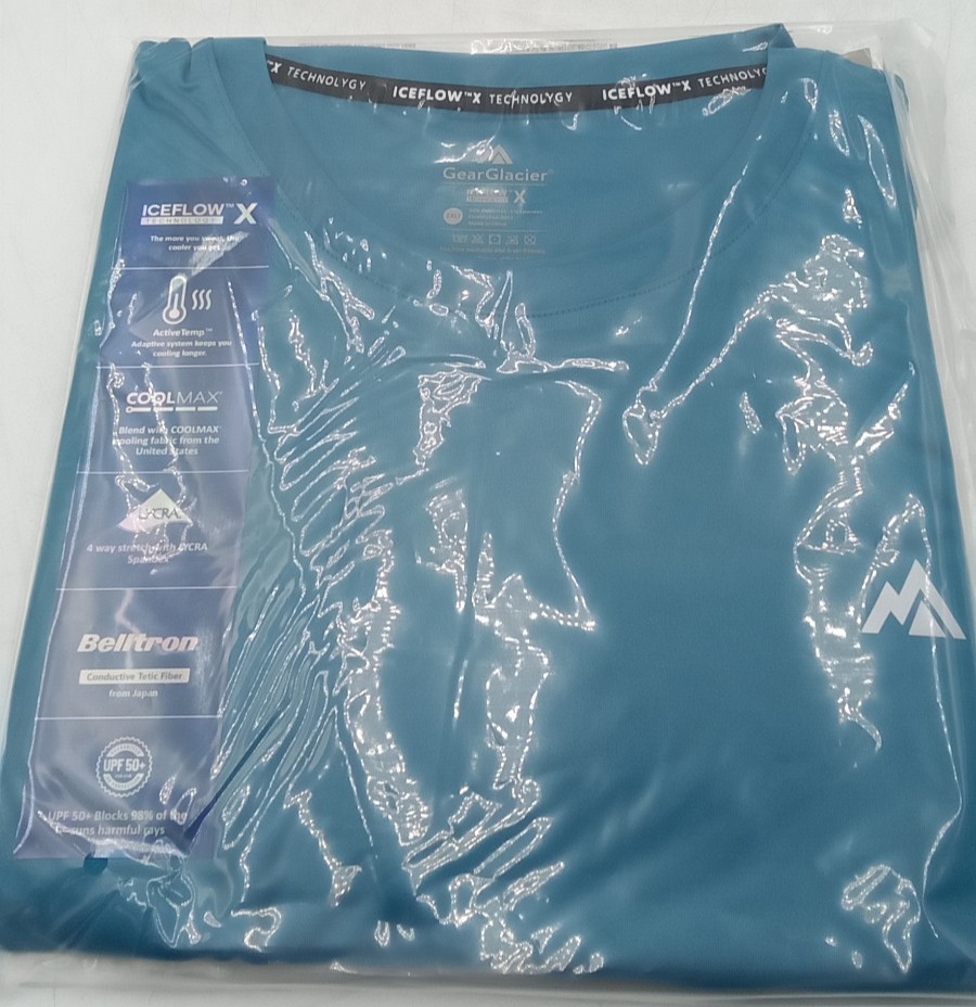 GEAR GLACIER Instant Cooling Quick Dry T-Shirt Men's Coolwave Blue 2XLT gallery