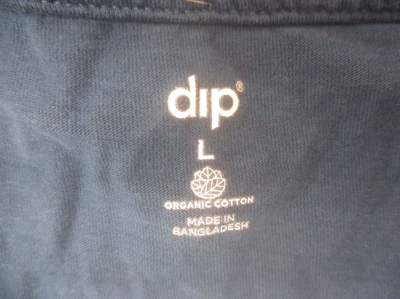 Dip Size L Mens Navy Blue Print 100% Organic Cotton Casual Comfy TShirt 864 gallery