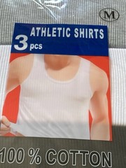 Athletic Shirts Men’s Tank Tops (3PCS) 100% Cotton Medium