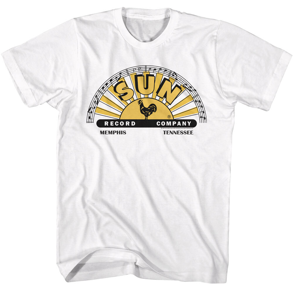 Sun Record Company Logo Music Notes Memphis Tennessee Men’s T Shirt