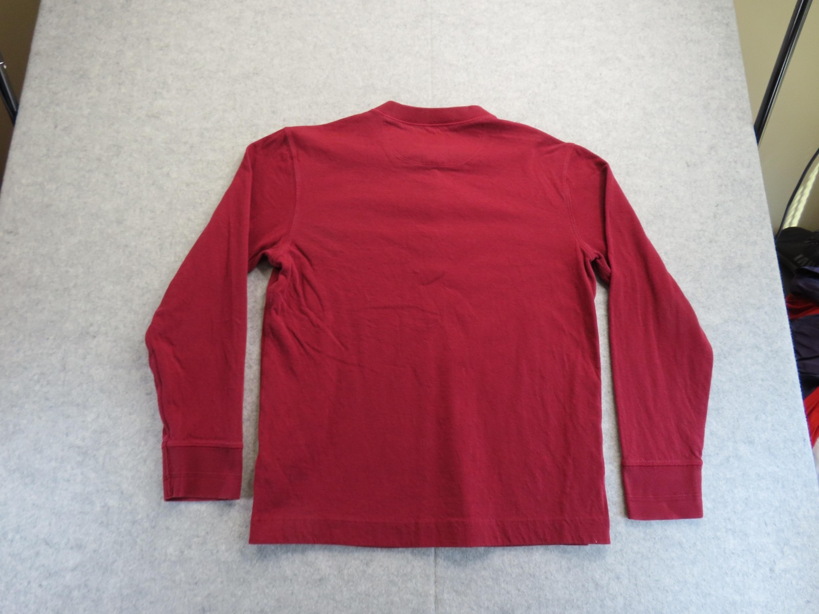 Filson Shirt Mens Medium Dark Red Long Sleeve Cotton Henley Made In Peru gallery