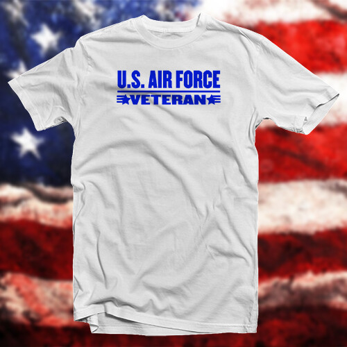 US Air Force Veteran Cotton T-Shirt Star Military United States Armed Forces gallery