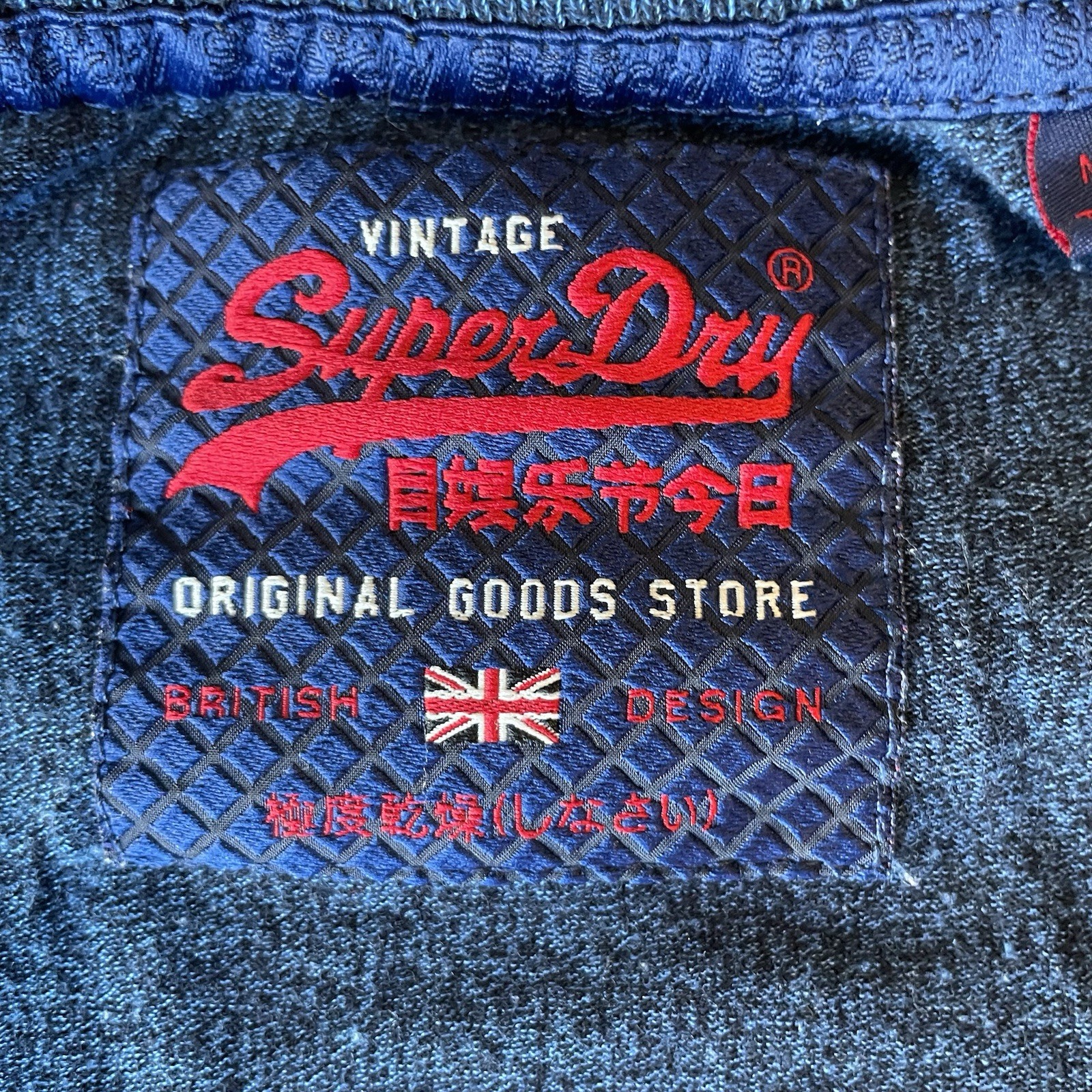 Vintage Super Dry Japan Blue Tank Top Size Medium gallery