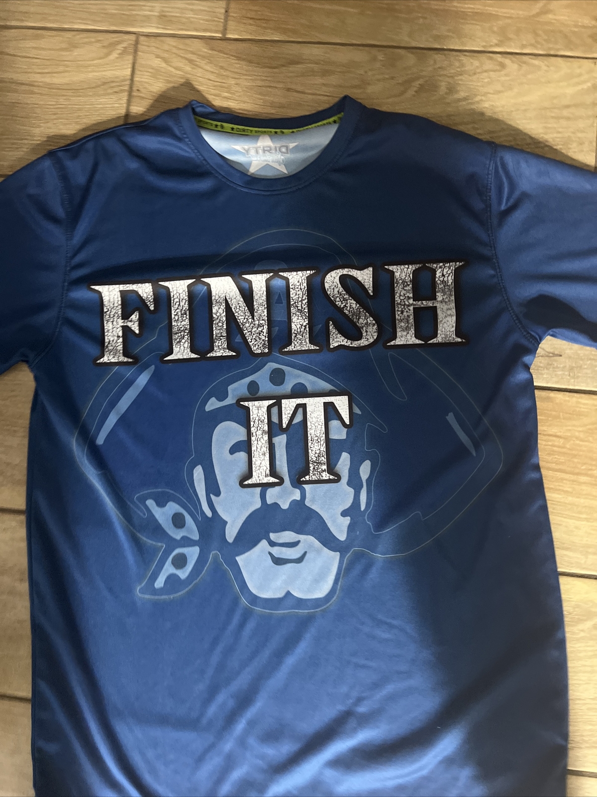 DIRTY SPORTS "FINISH IT " BLUE T SHIRT #FAMILY Sz XL see Detail ccb gallery