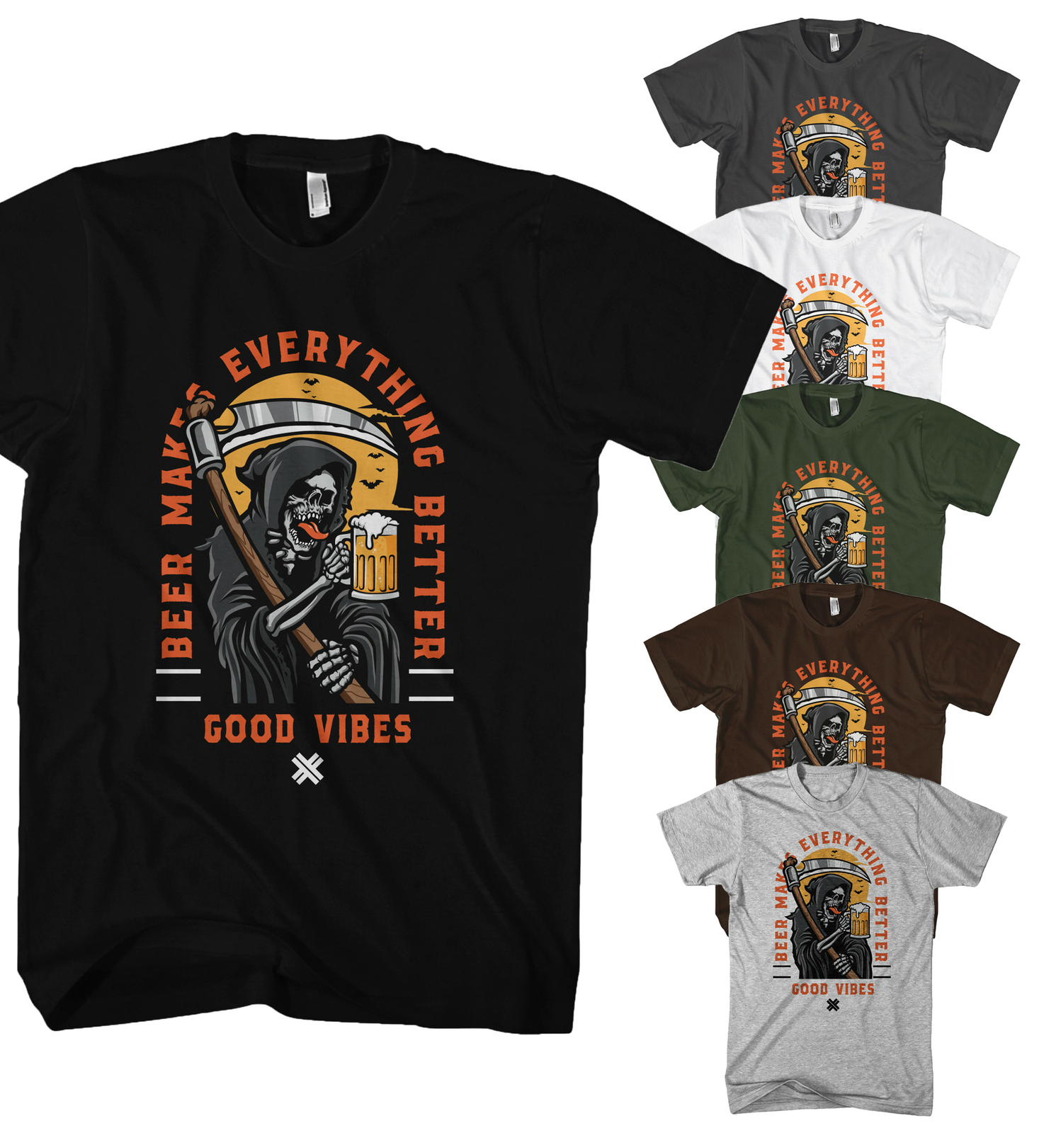 Herren T-Shirt Spruch - Bier macht alles besser - Reaper Crew Fun Shirt GB22820 gallery
