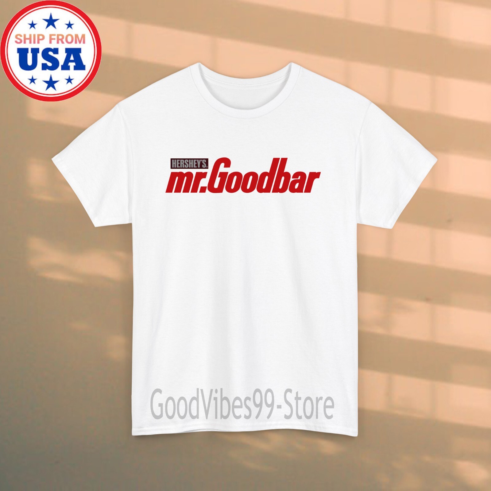 Mr. Goodbar Chocolate Candy Bar Men’s White Size S-5XL