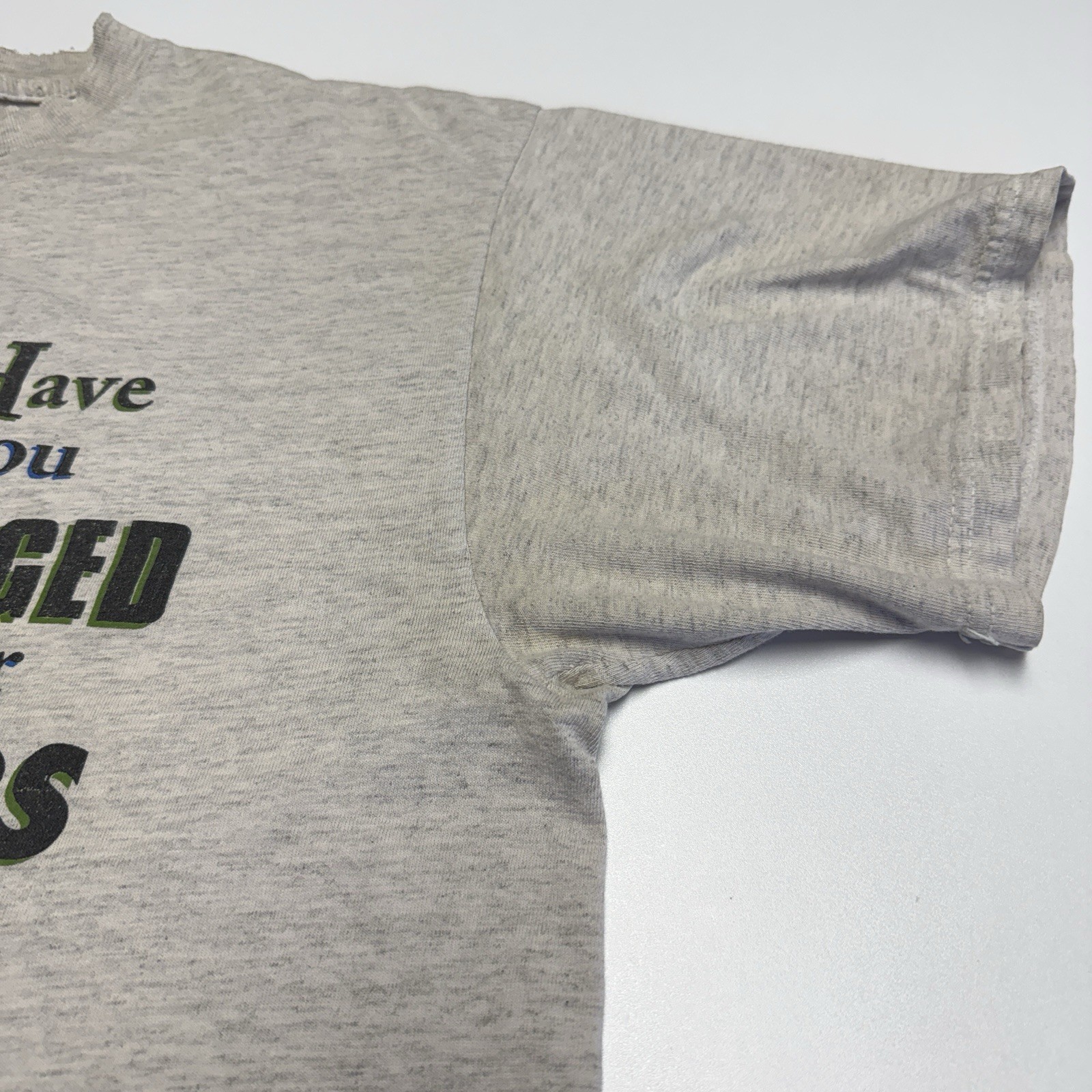 Vintage 90s Tultex Golf Shirt XL Grey Have You Hugged Your Clubs Today Tee gallery