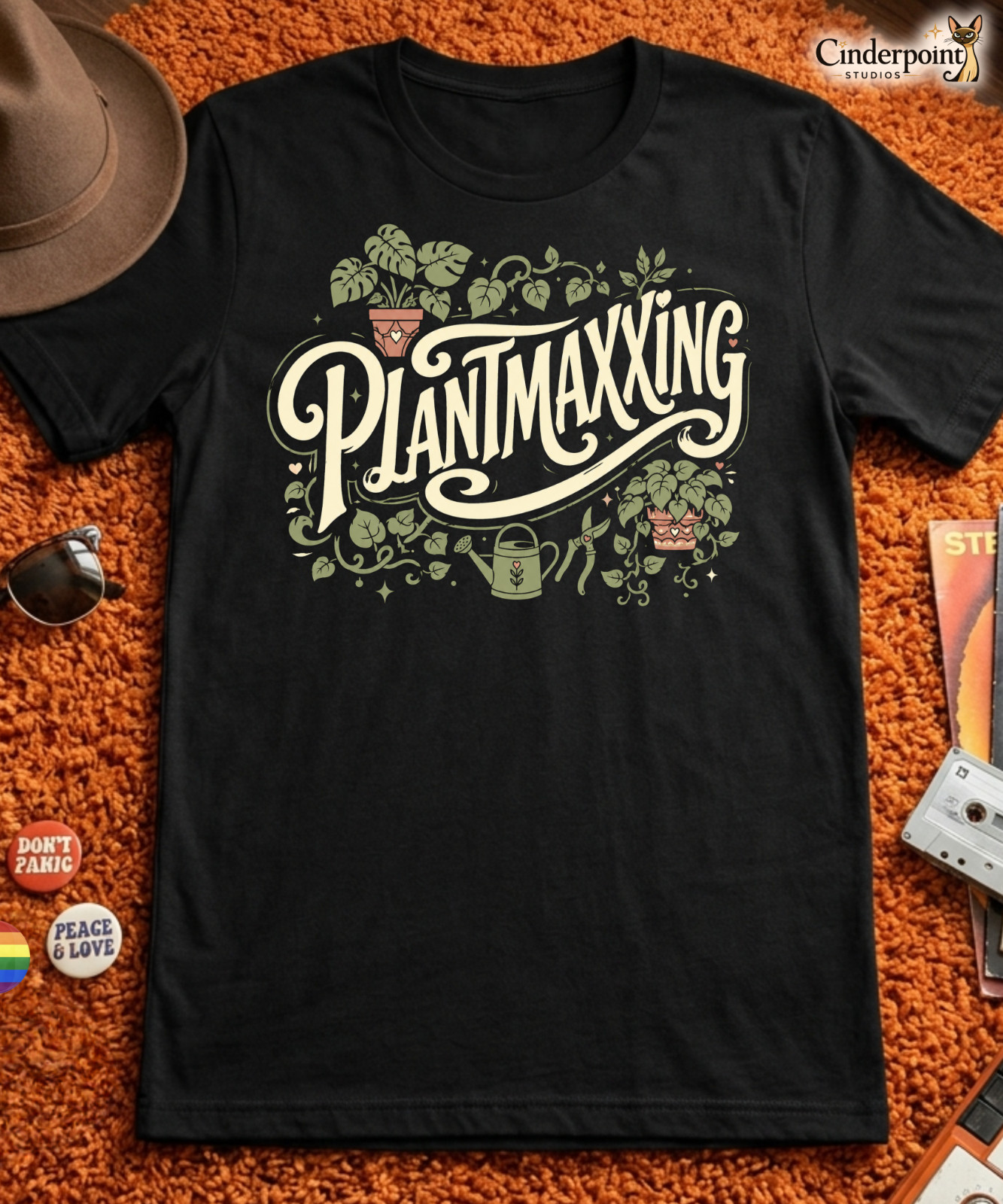 PLANTMAXXING Shirt Retro Houseplant Plant Lover Gardener Gardening Tee XS-5XL gallery
