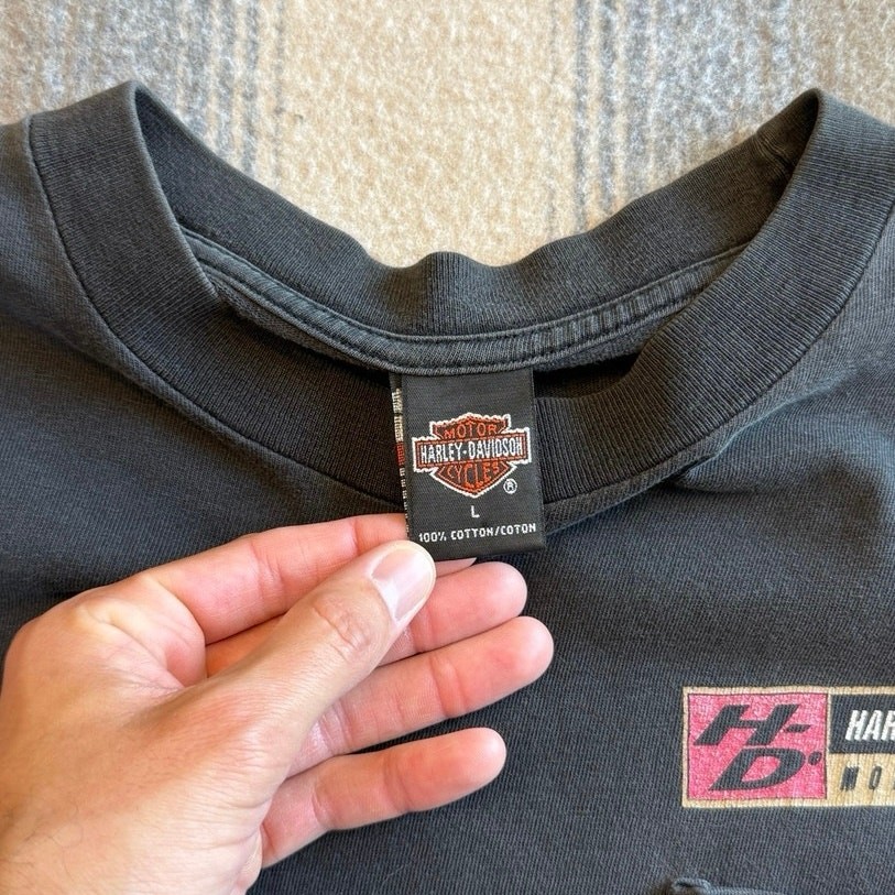 Vintage 90s Harley Davidson Long Sleeve T-Shirt Size Large Sleeve Hits Biker gallery