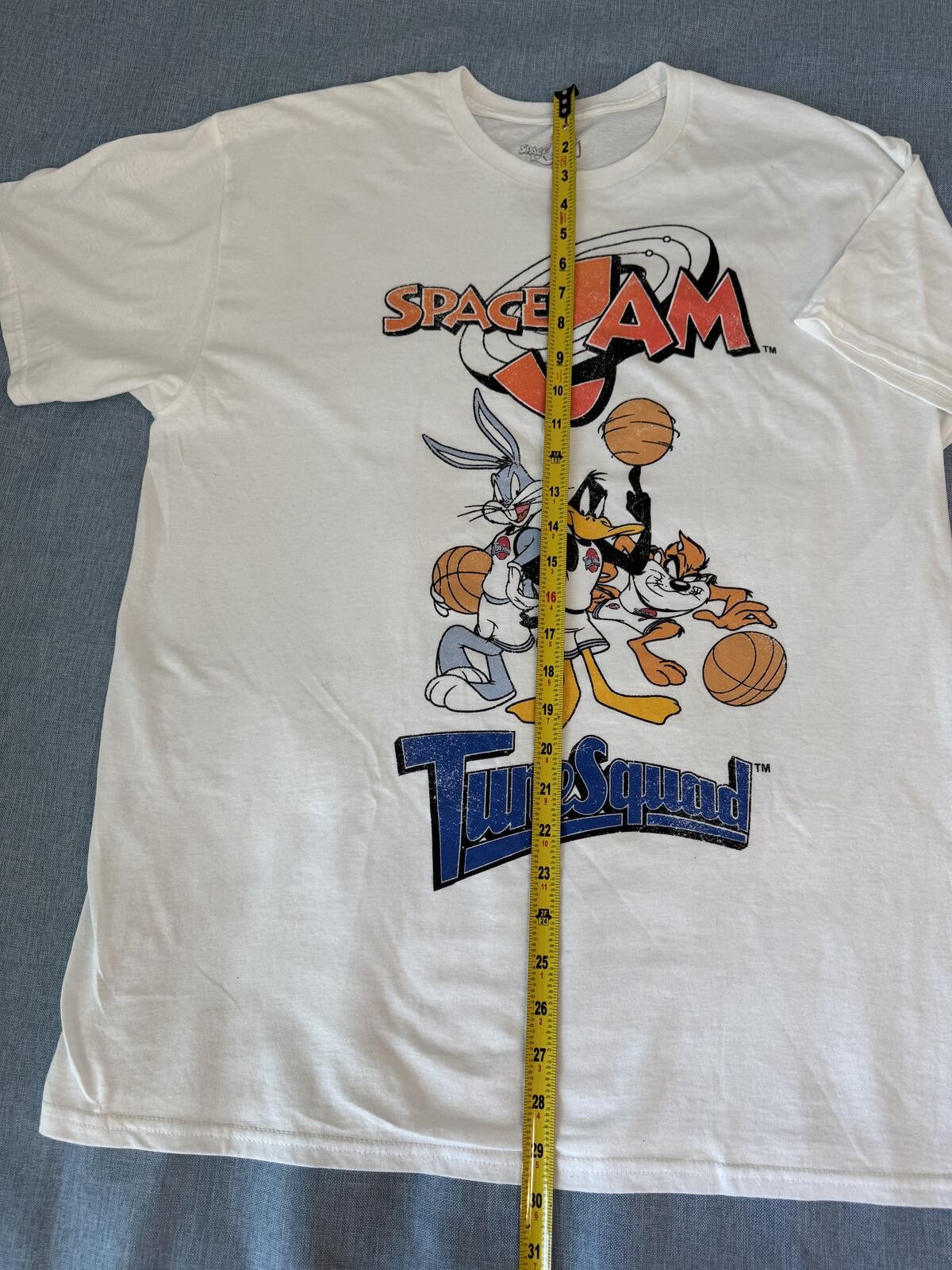 Space Jam Tune Squad T Shirt Large White Bugs Bunny Daffy Duck Taz Graphic Tee gallery