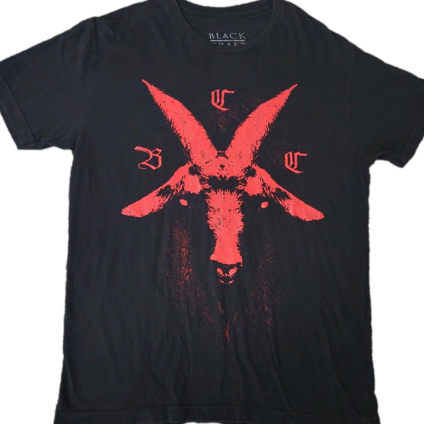 Black Craft II Cult No Gods Black T Shirt Men’s Size M Grunge Dark Double-Sided