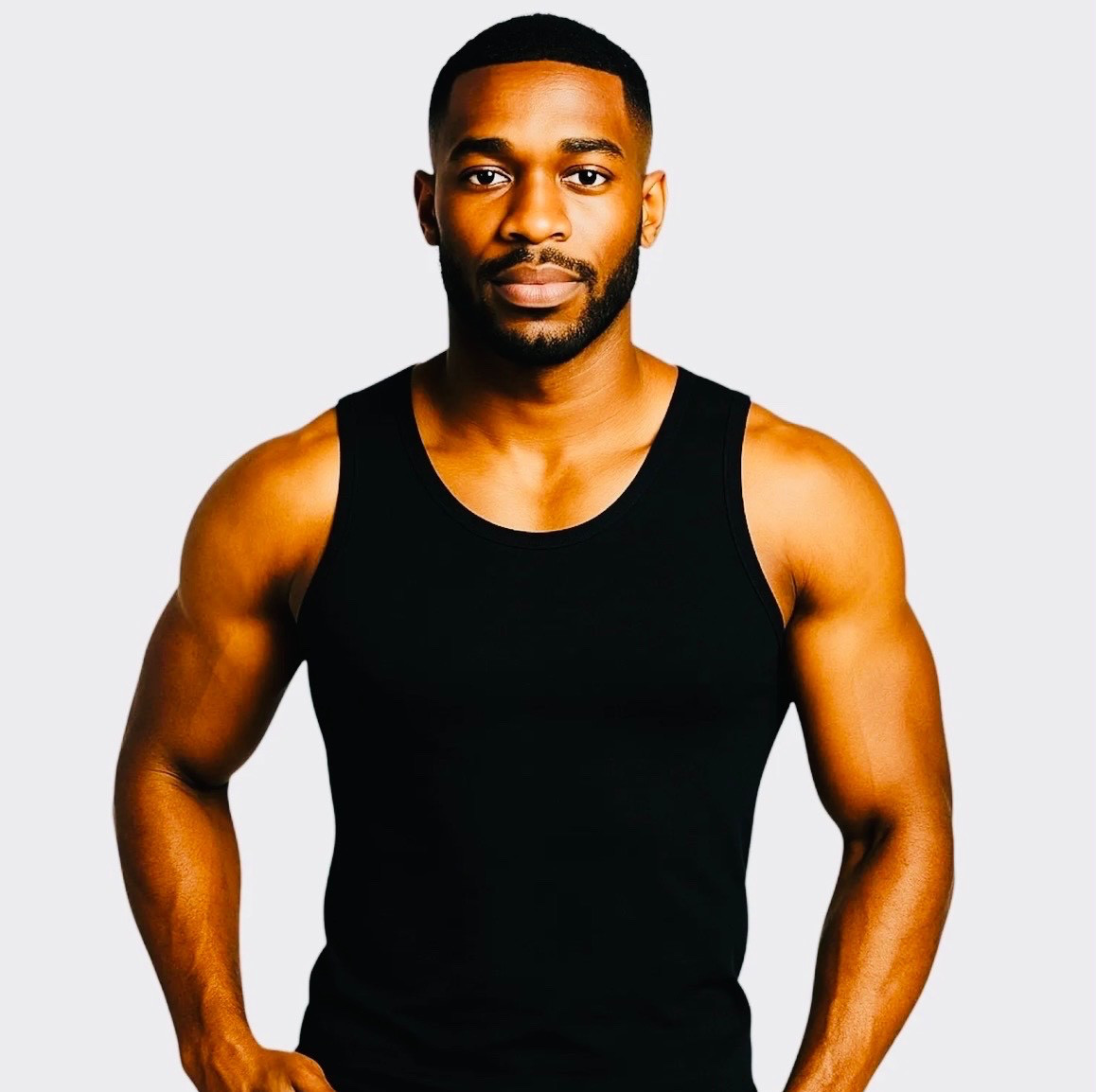 Insta Slim Men’s Slimming Compression Tank Top Shapewear Black White gallery