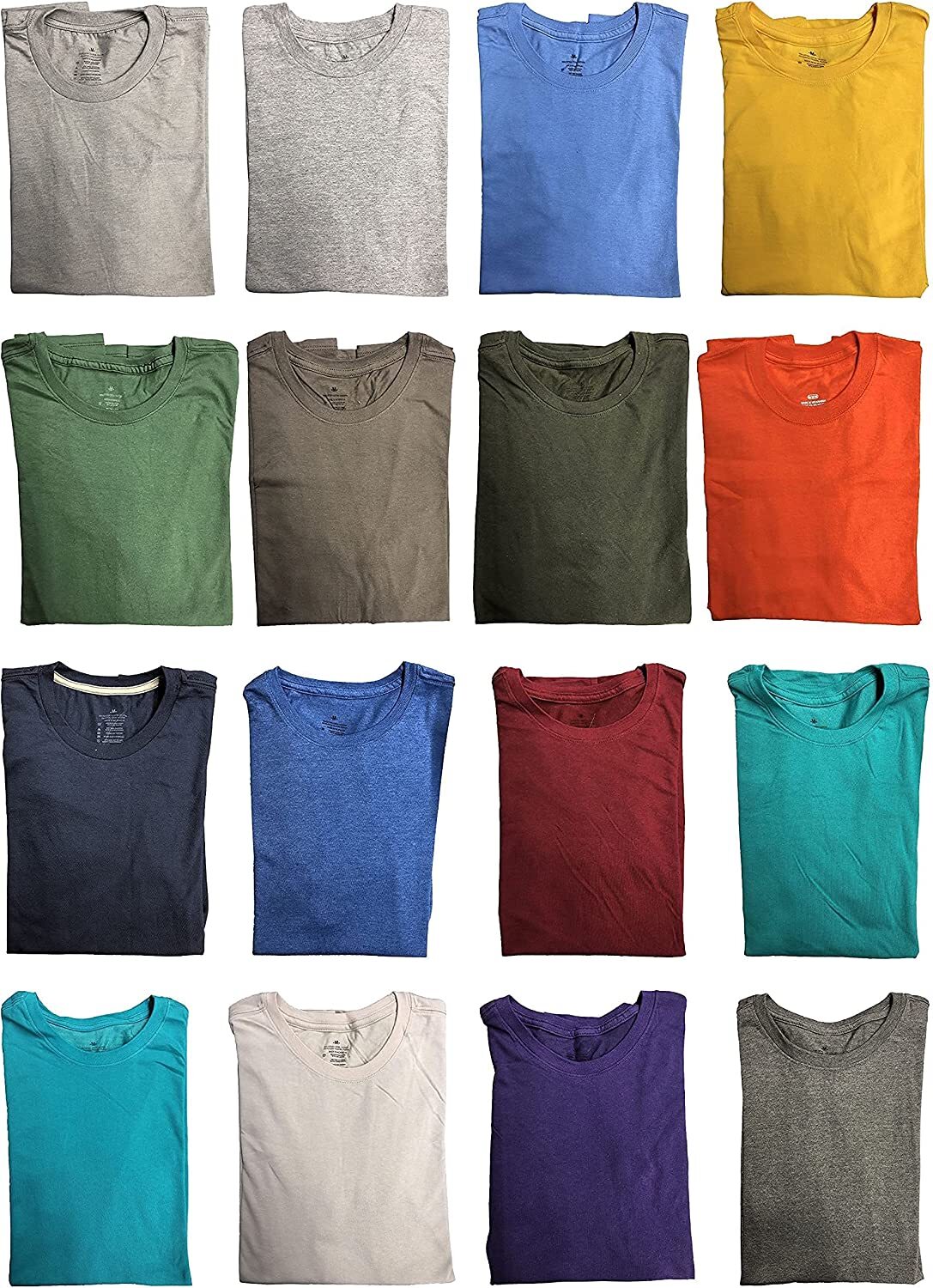 12 Pack BILLIONHATS Plus Size Men Cotton T-Shirt Bulk Big Tall Short Sleeve gallery
