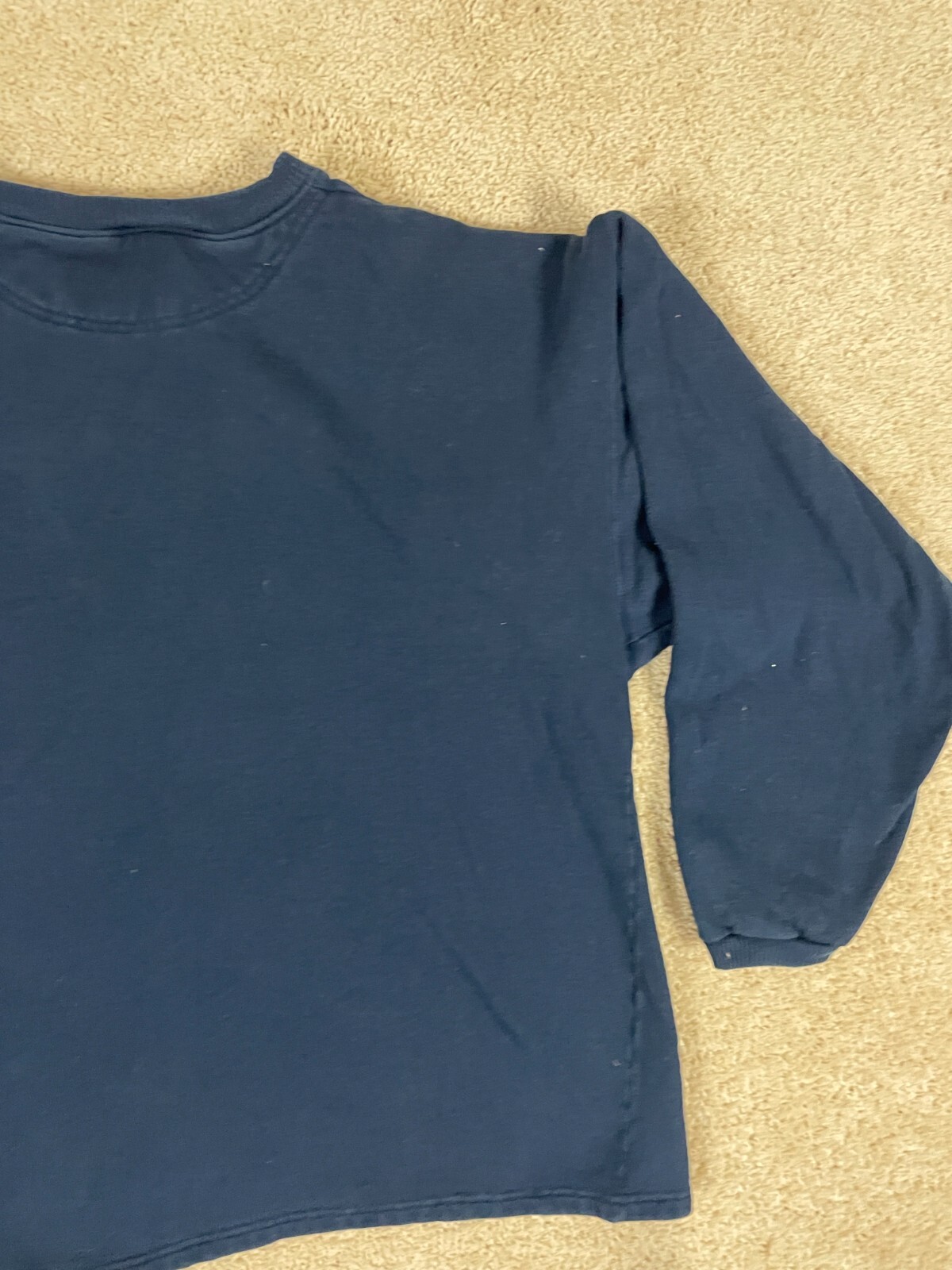 Champion Pullover Henley T-Shirt Mens XLBT Regular Fit Ribbed Cuff Sleeve Blue gallery