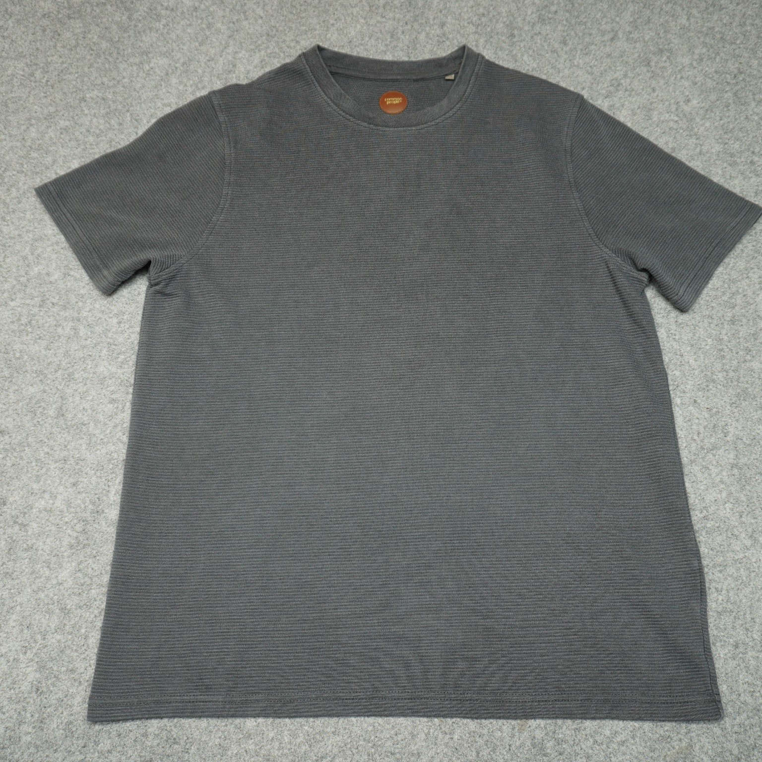 COMMON PEOPLE T-Shirt Men’s Gray M Textured Crew Neck Cotton Blend Top