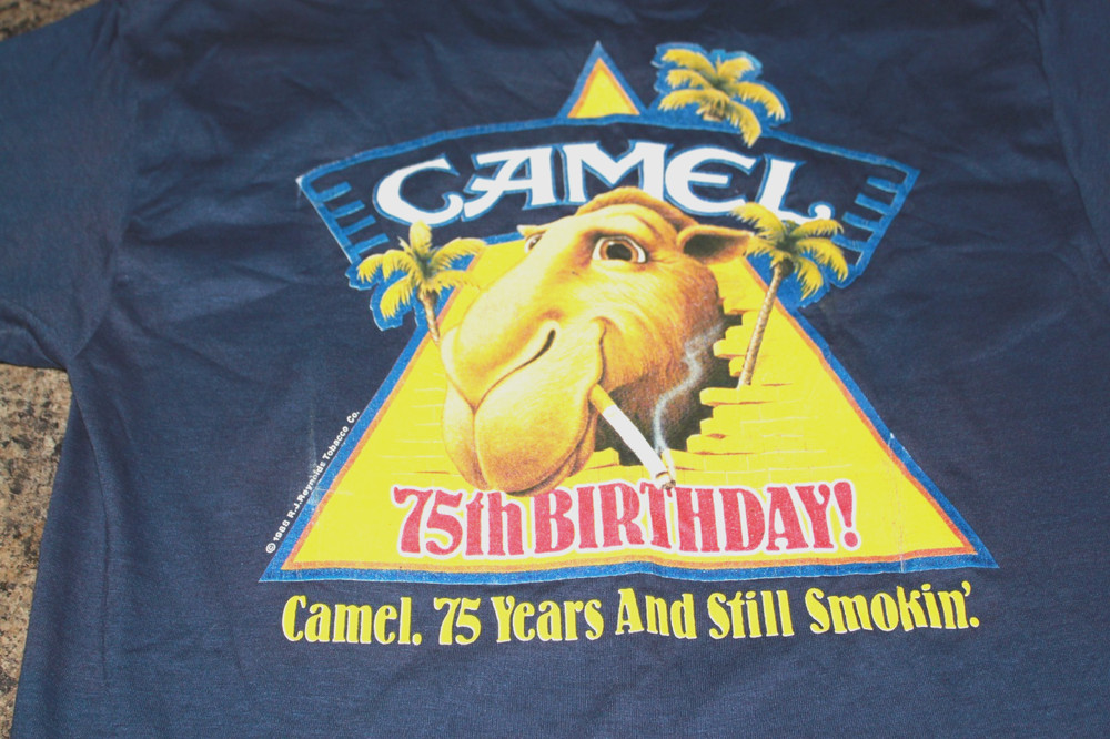 Joe Camel Cigarette 75th Birthday 1988 Vtg T-shirt Men’s L (42-44) New
