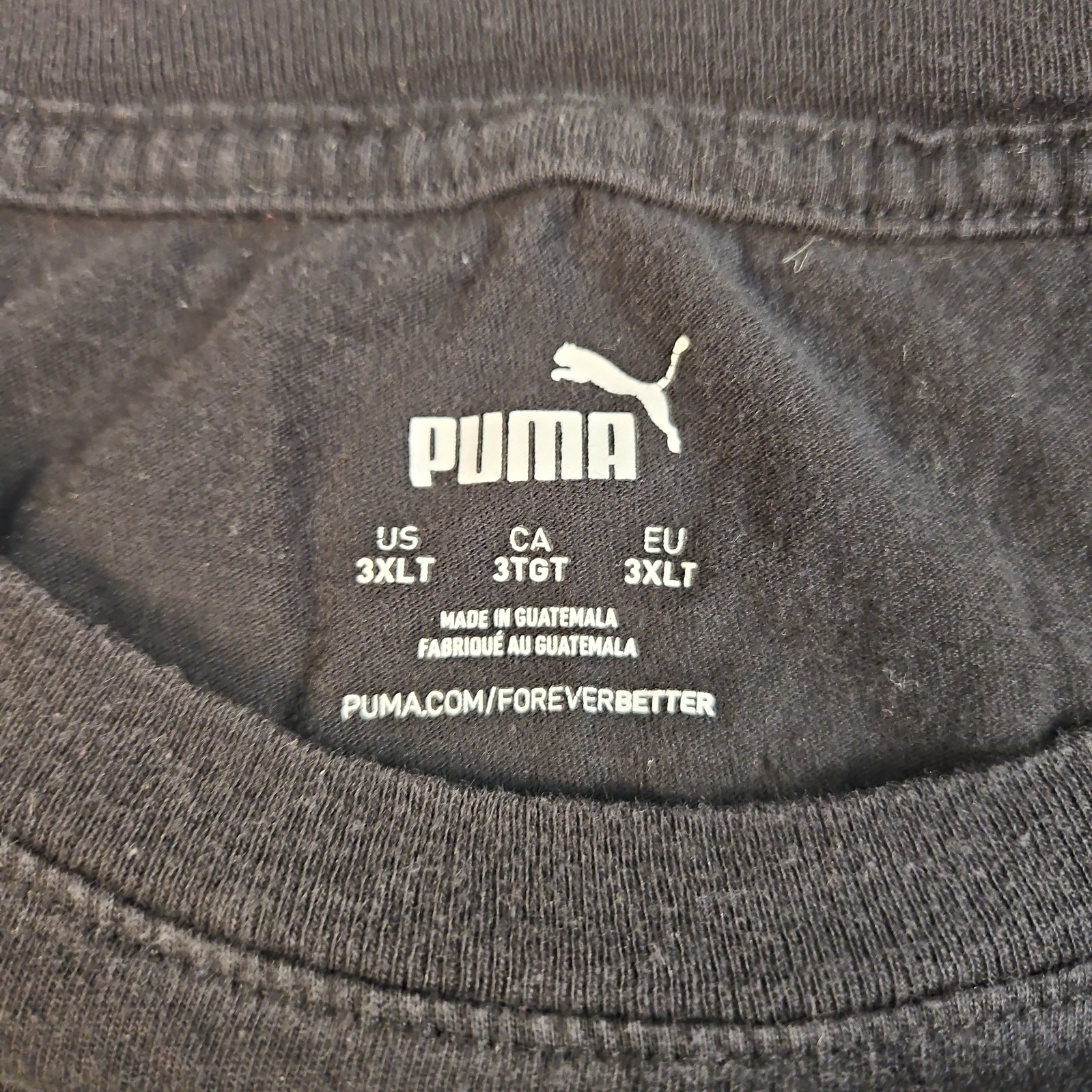 Puma Graphic Camo Logo T-Shirt Crew Neck Short Sleeve Black Men's 3XLT gallery