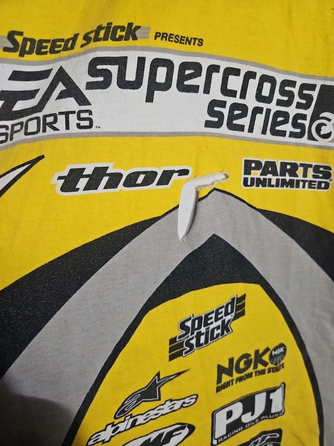 Vintage Y2K EA Sports Supercross Motocross Promo Dirt Bike Jersey Thor Men's S gallery