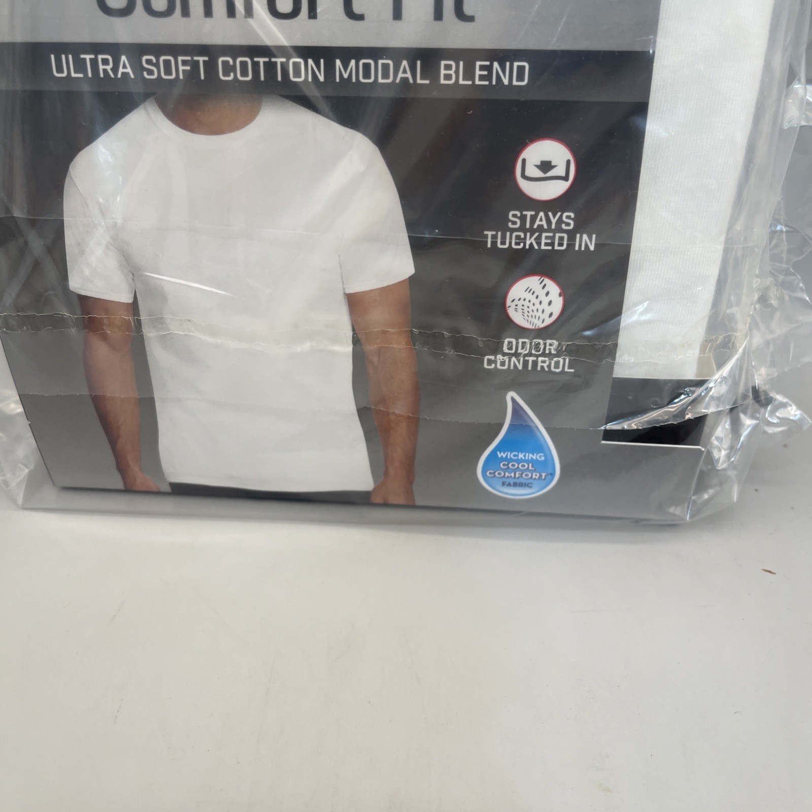 Hanes Men’s 3 Pack Comfort Fit Tagless White T -Shirts Size 2XL 50-52" New gallery