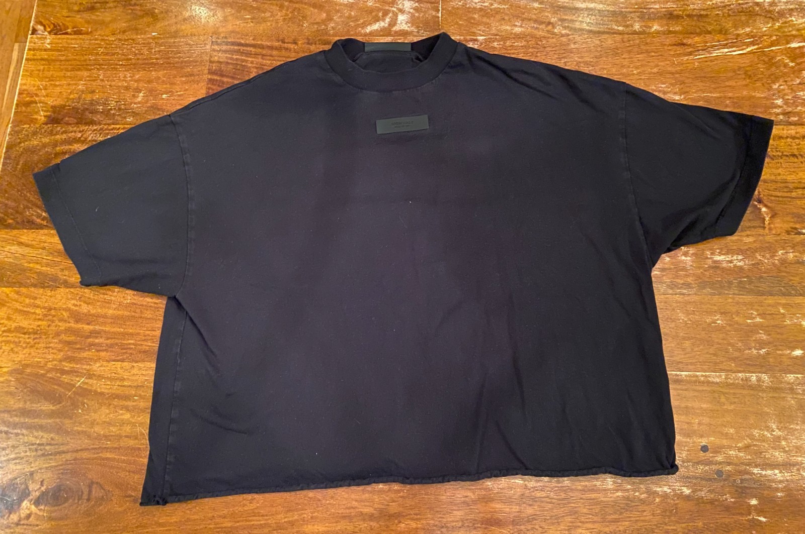 Fear of God Black Wide Cut Off T-Shirt Mens Medium gallery