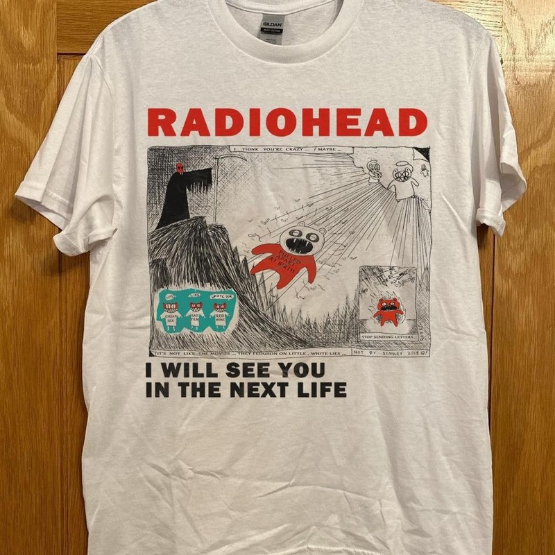 Radiohead Band Graphic Basic White Short Sleeve Unisex Shirt S-5XL KH15115
