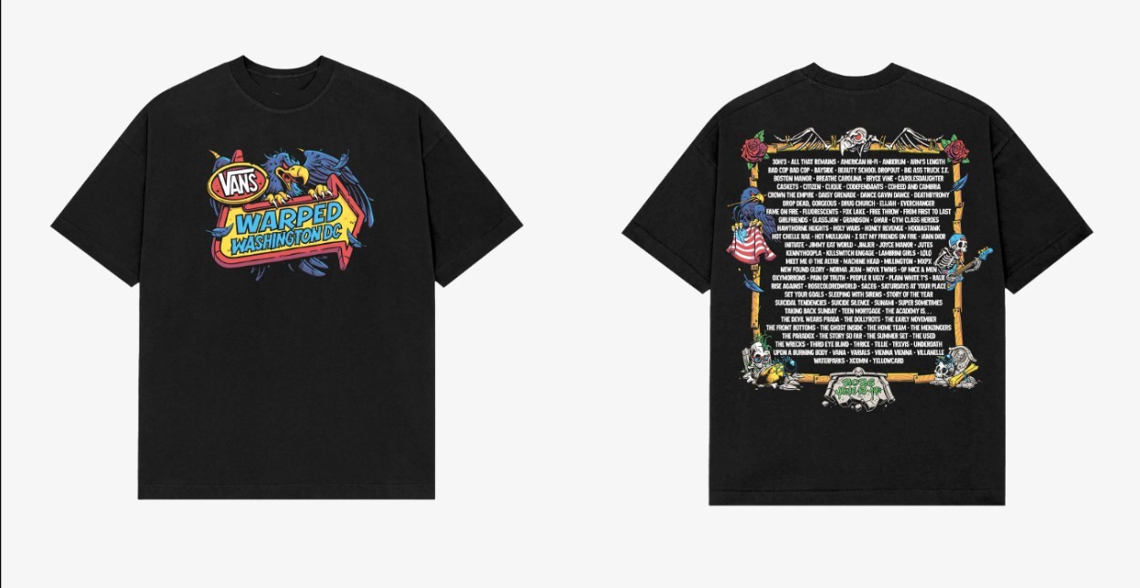 Warped Tour Washington D.C Official 2026 Lineup T Shirt