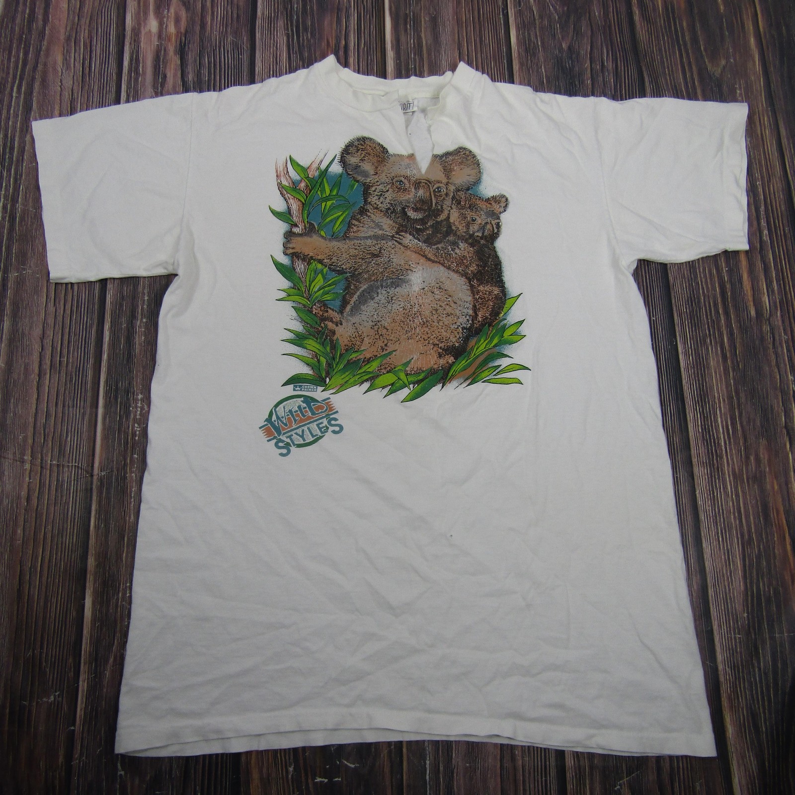 Vintage Bold Spirit Koala Graphic Shirt Mens Large White Single Stitch Tee gallery