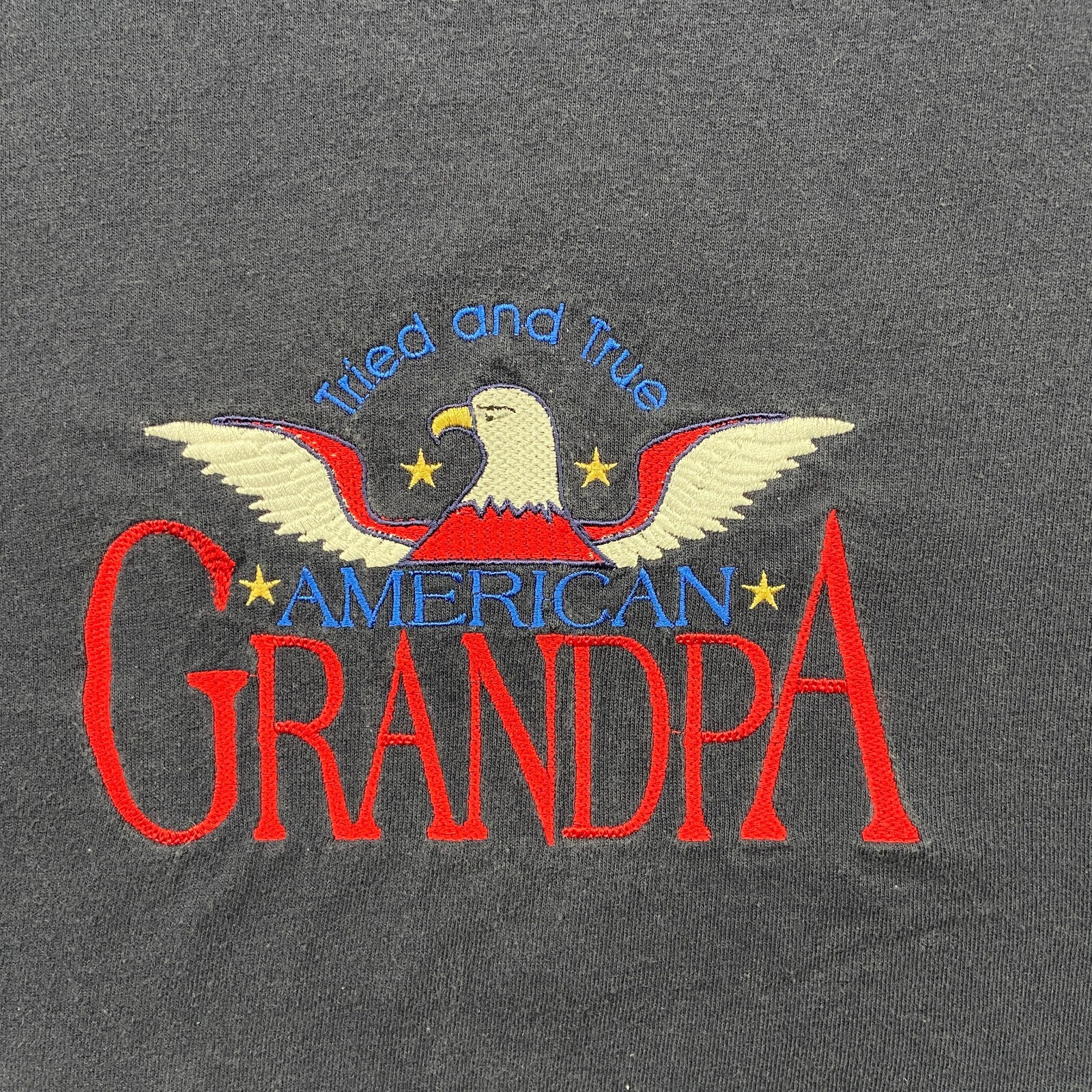 Vintage MC Sports Shirt Men's Large Blue Made In USA Retro Grandpacore 80s 90s gallery