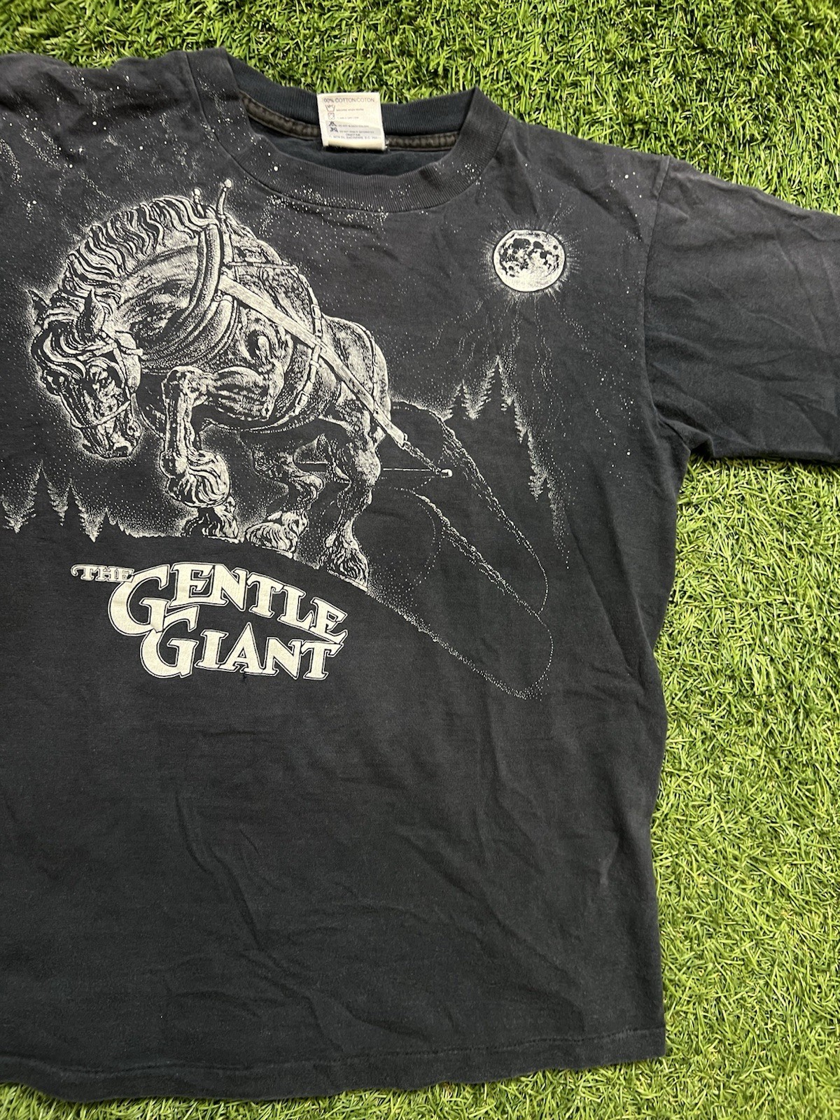 Clydesdale The Gentle Giant T-Shirt Men's M Single Stitch USA Vintage 90s gallery