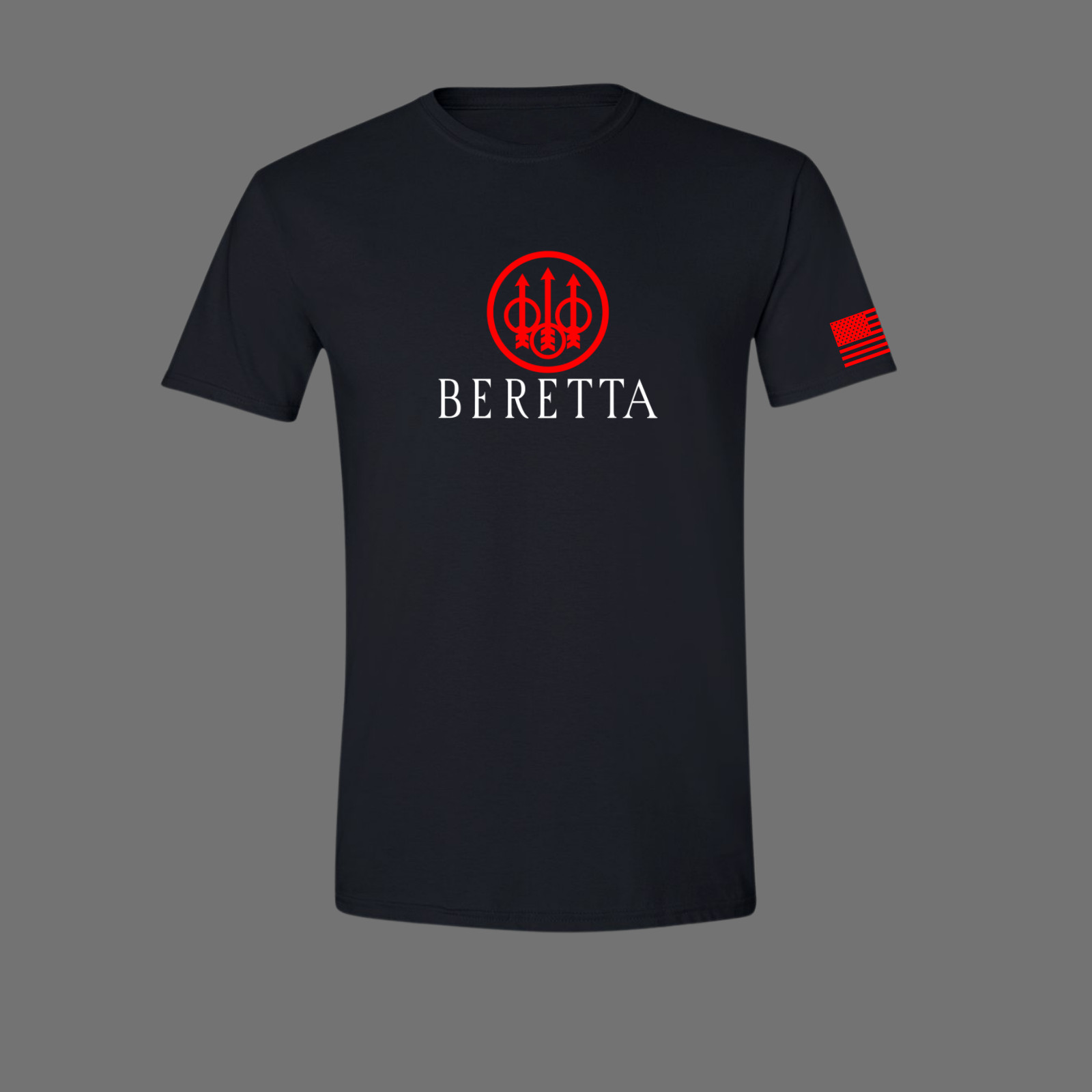 BERETTA Firearms Soft Style Gun T-Shirt. FREE Decal. FREE Optional Sleeve Flag gallery