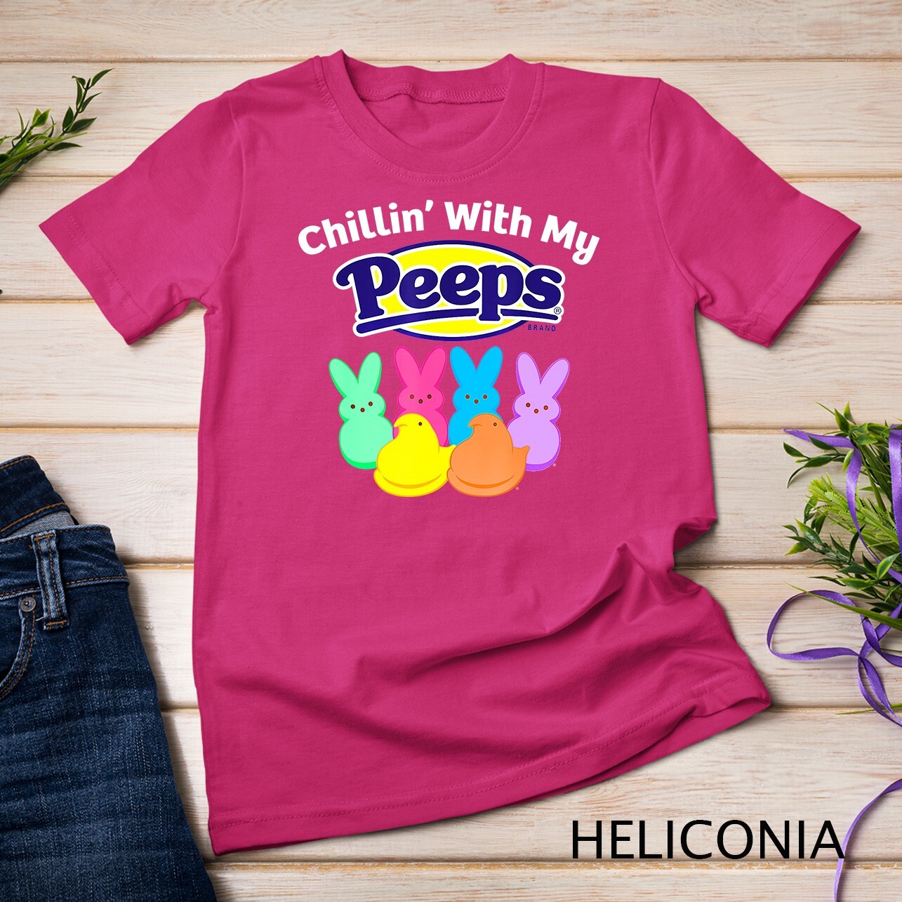 Peeps Easter Chillin' With My Peeps T-Shirt Unisex T-shirt gallery