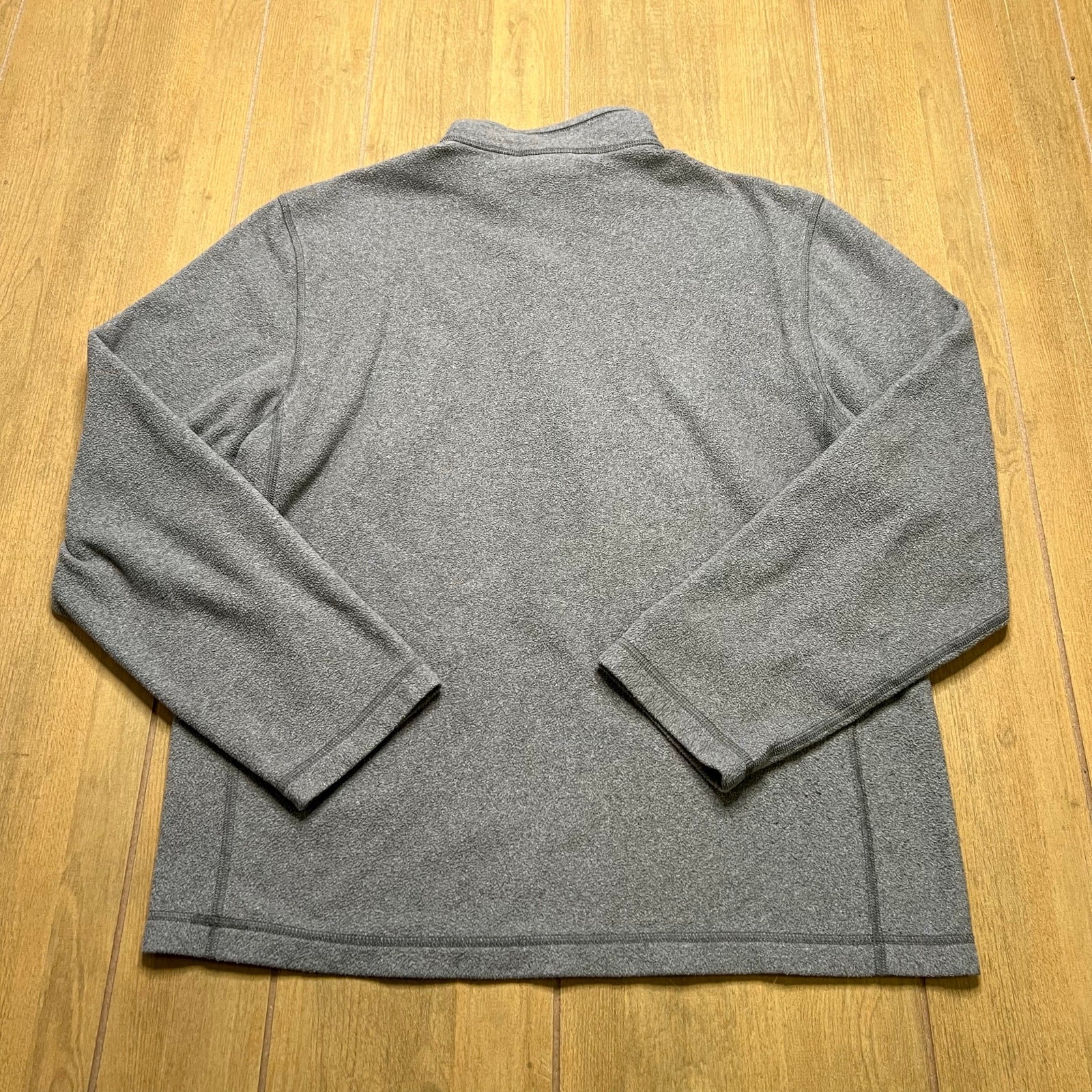 The North Face gray 1/4 zip lightweight pullover fleece jacket Men Sz M gallery