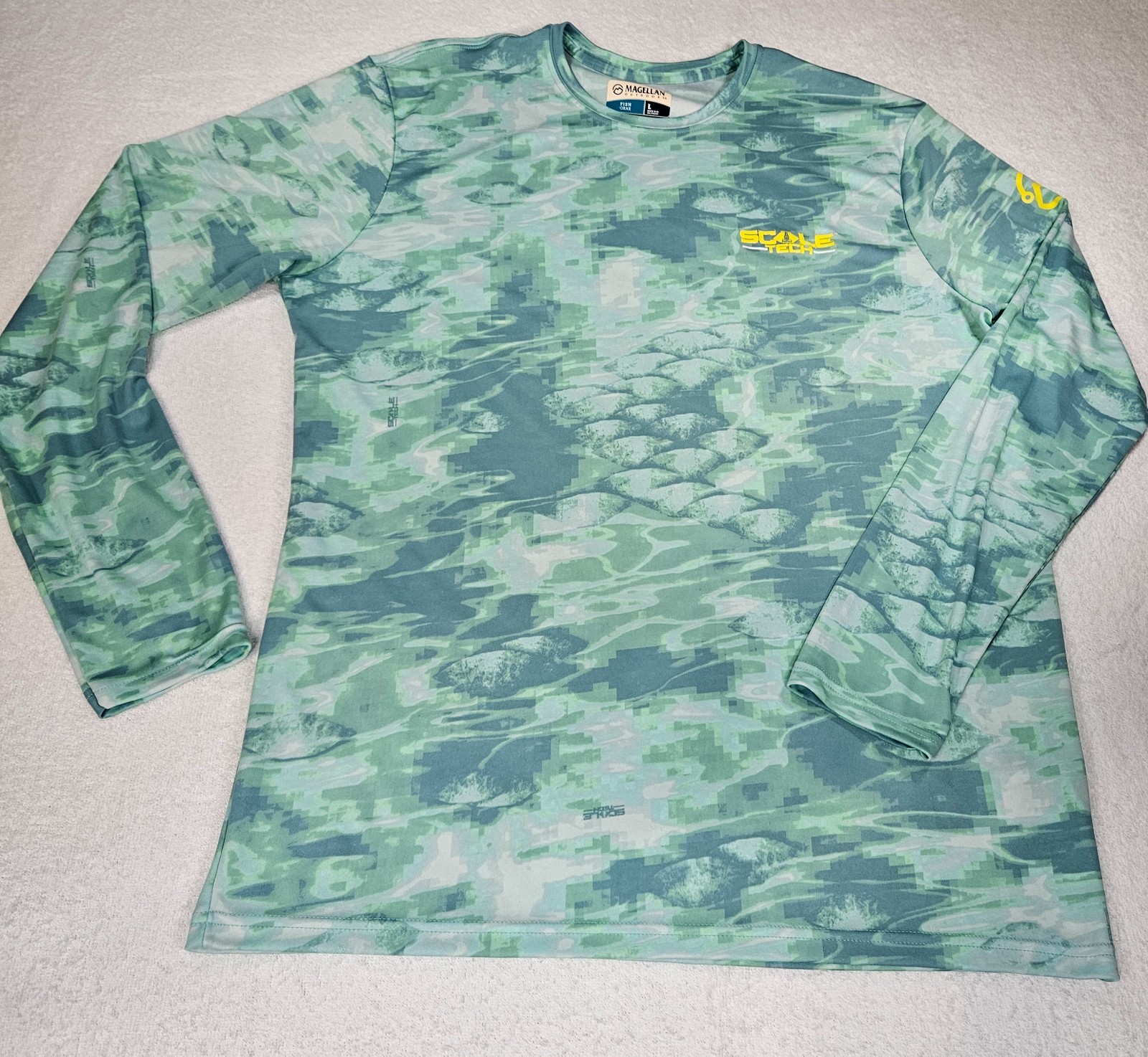 Mens Magellan Outdoor Fishing Water Classic Fit Shirt L Thin Light gallery