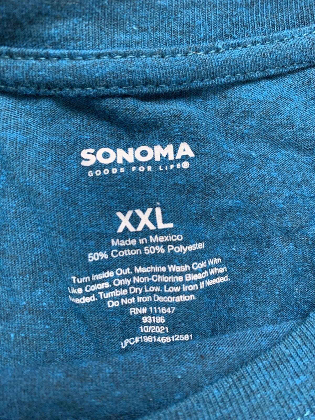Sonoma T Shirt Mens 2XL Teal Short Sleeve Tee Snow Mountain Graphic XXL Sun Moon gallery