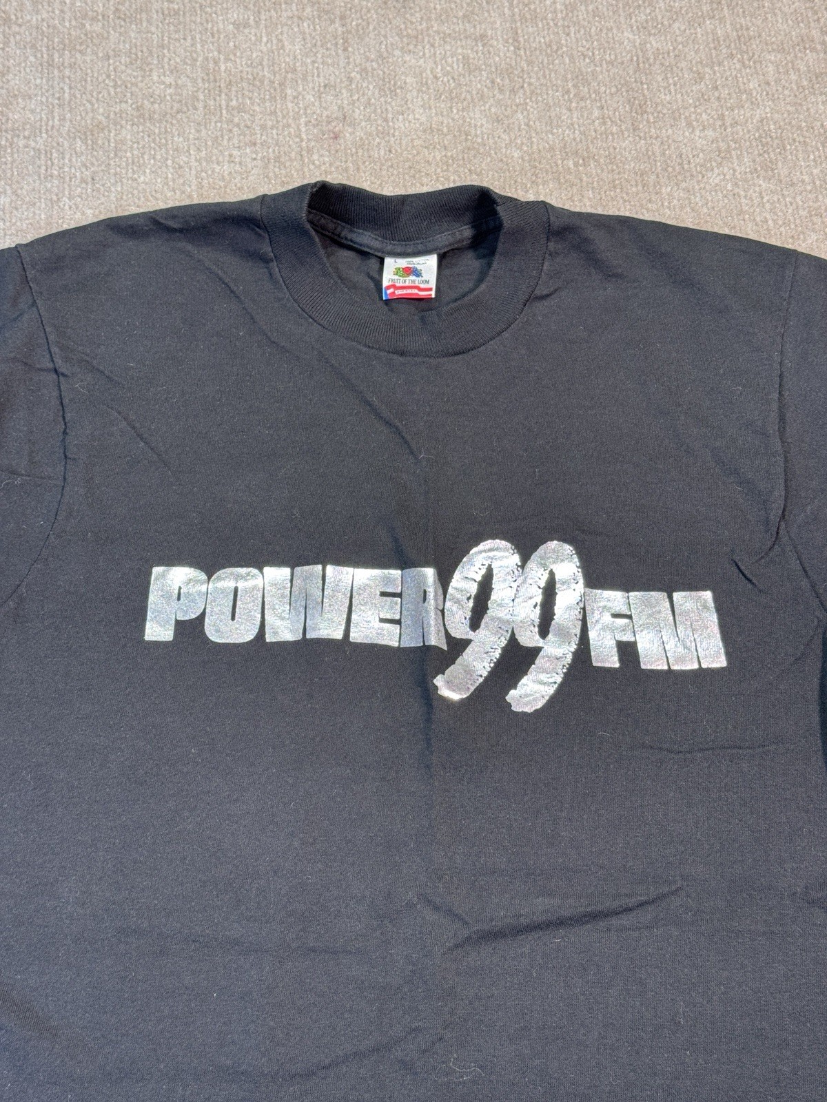 Power 99 FM Radio T-Shirt Radio Graphic Tee Large Vintage gallery