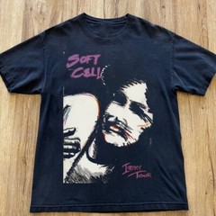 Soft Cell Irony Tour Vinatge 1side black cotton shirt unisex KK1769