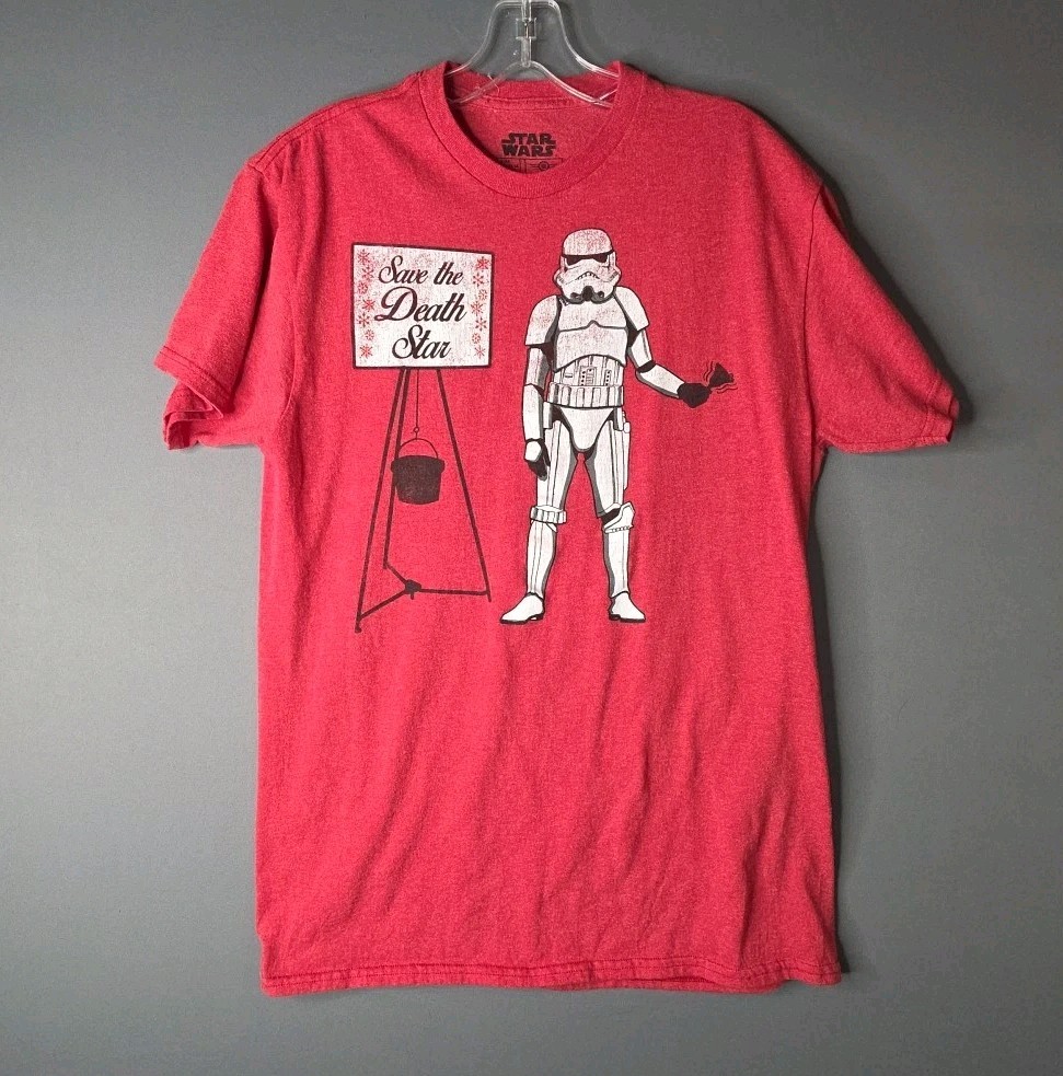 Star Wars Mens T-Shirt - Save the Death Star Bell Ringing Stormtrooper M gallery