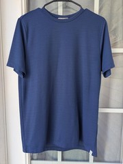 Hudson & Barrow Men’s Navy Blue Knitwear T-Shirt M Short Sleeve Luxe Stretch