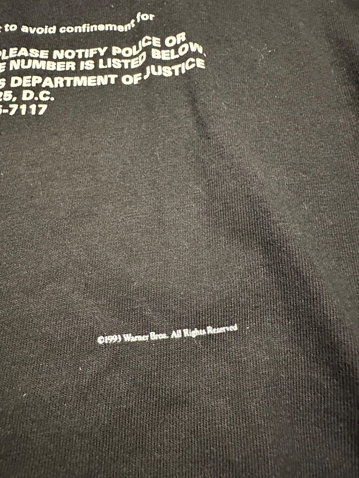 Vintage 1993 “The Fugitive” Movie Promo Richard Kimble Wanted Poster T shirt XL gallery