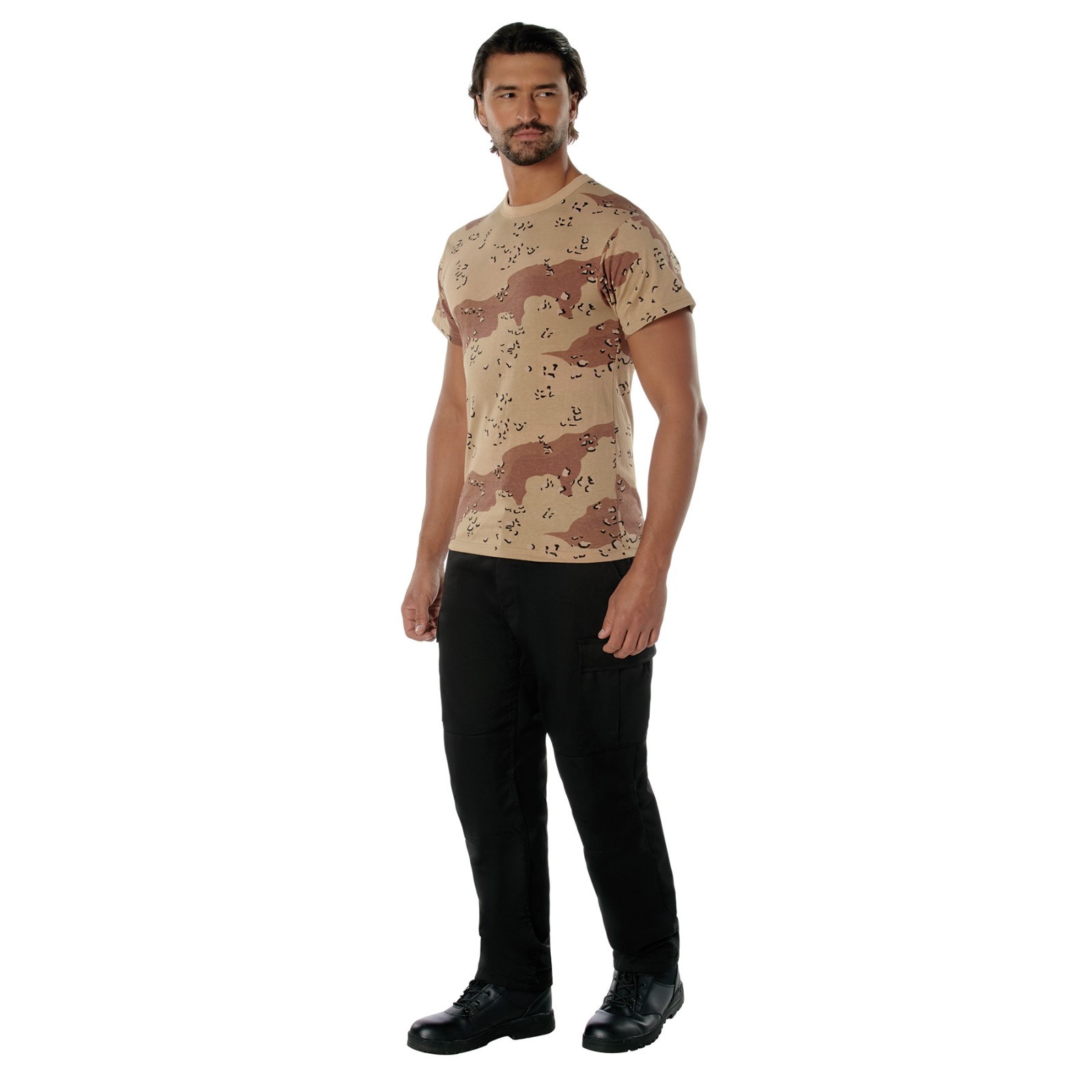 Rothco 6 Color Desert Camo T-Shirt Chocolate Chip Camo Cotton/Poly Tagless Shirt gallery