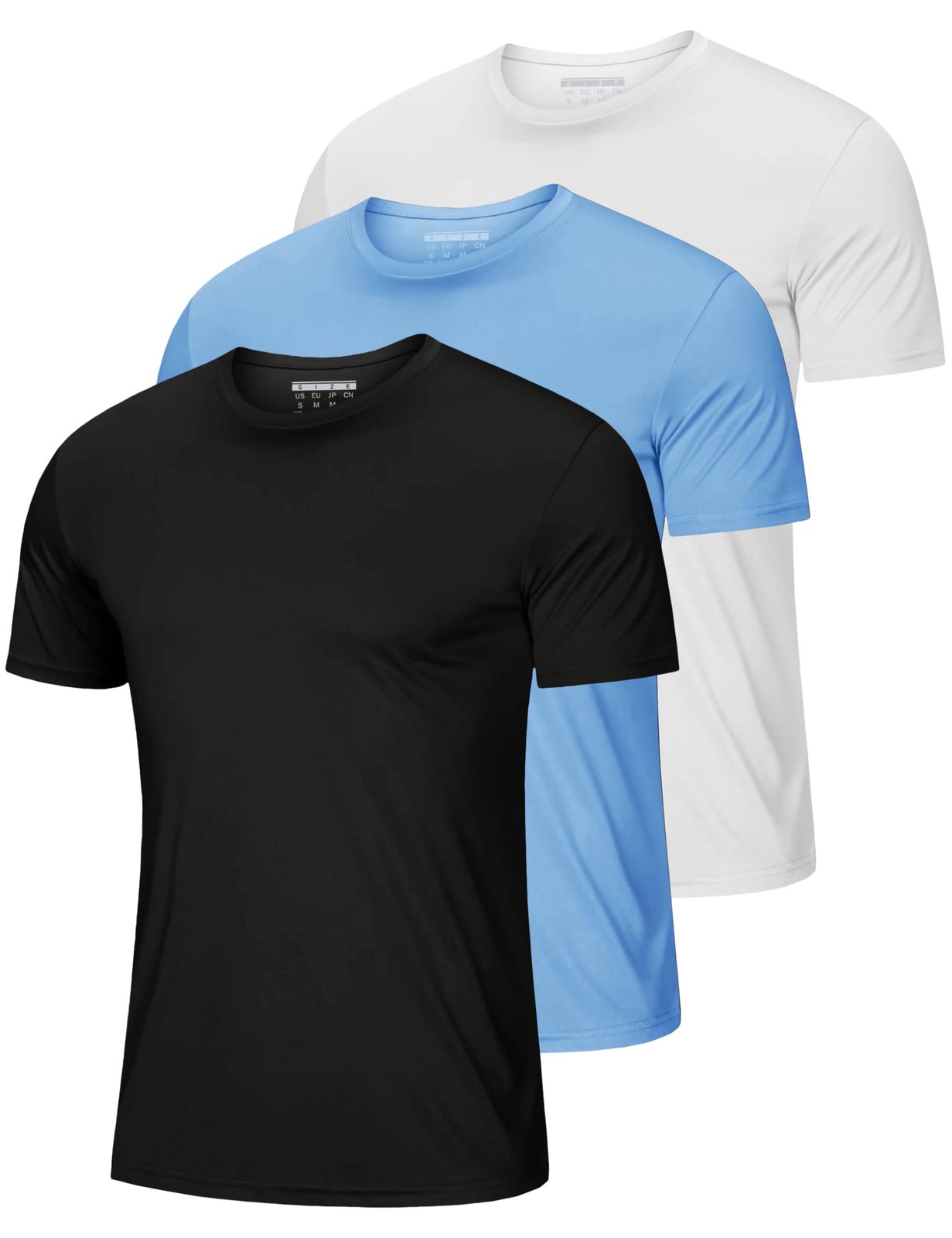 3 Pack Sun Shirts for Men Short Sleeve UPF 50+ Dry Fit Running Gym Hiking Wor... gallery