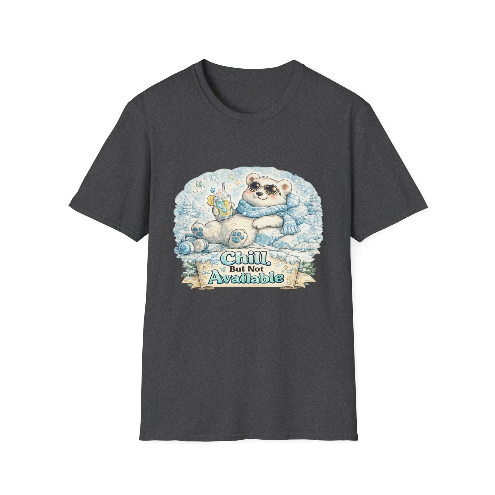 Chill But Not Available Polar Bear T-Shirt Funny Introvert Tee gallery