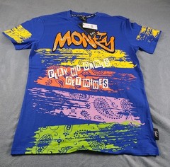 Switch Remarkable Men’s Tee “Money” graphic with paisley paint Size L NWT