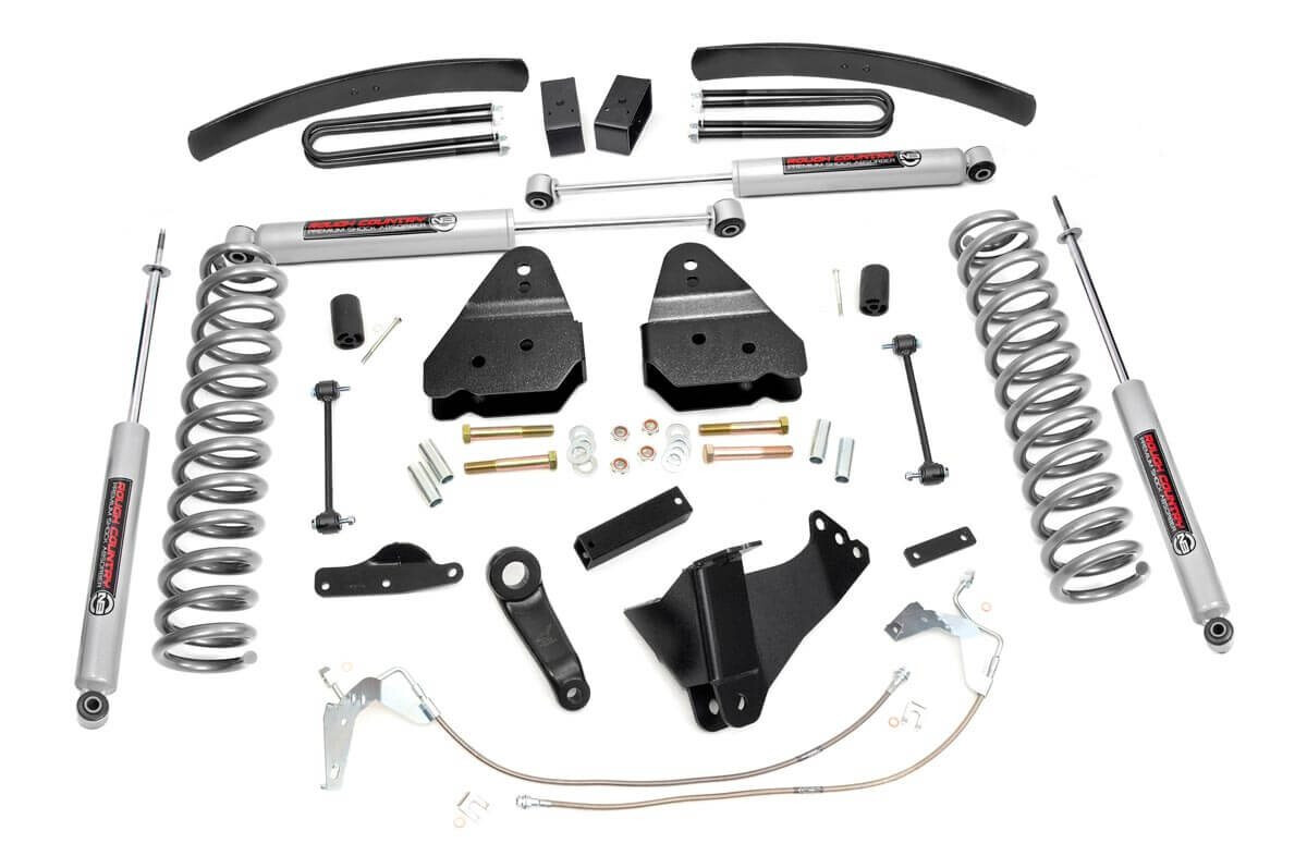 Rough Country 6″ Lift Kit with N3 Shocks 597.20 for 08-10 Ford F250 F350 Gas 4WD