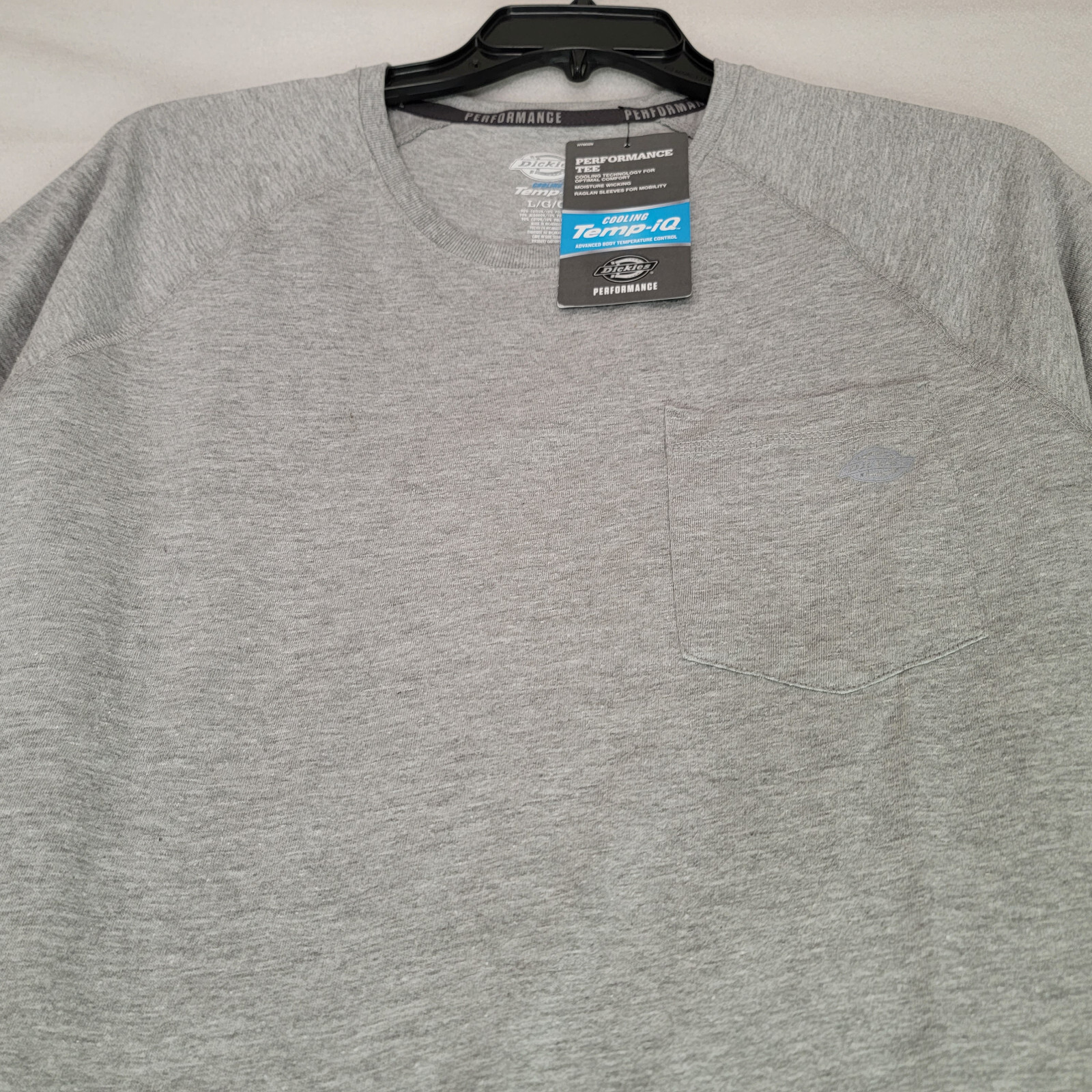 DICKIES FAST DRY Shirt MENS MEDIUM GRAY OUTDOOR WORK WEAR Cooling POCKET TEE NWT gallery