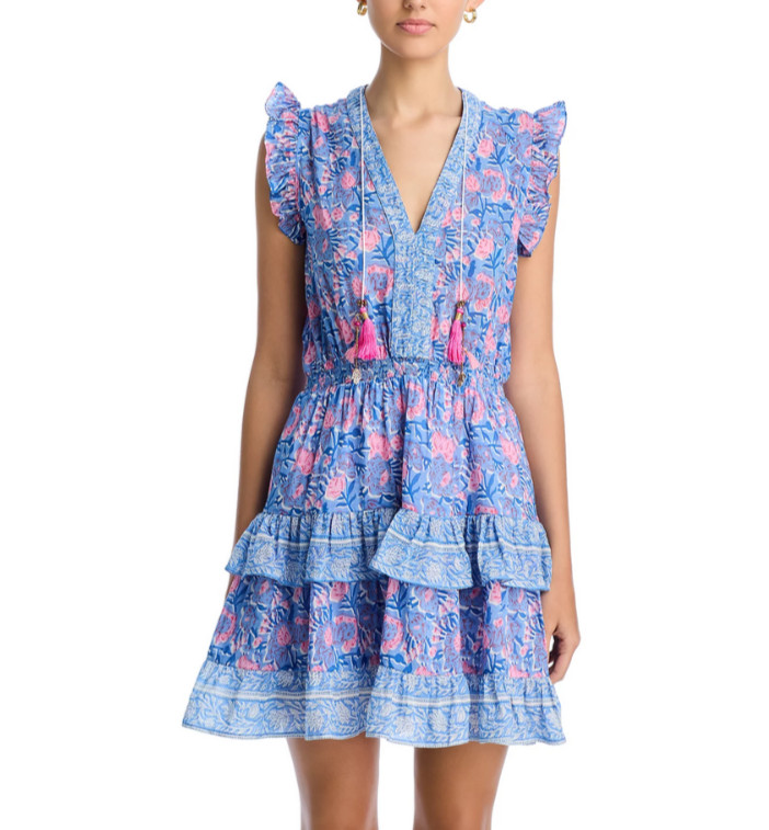 Bell Olivia Ruffled Mini Dress MSRP $348 Size S # 1B 2553